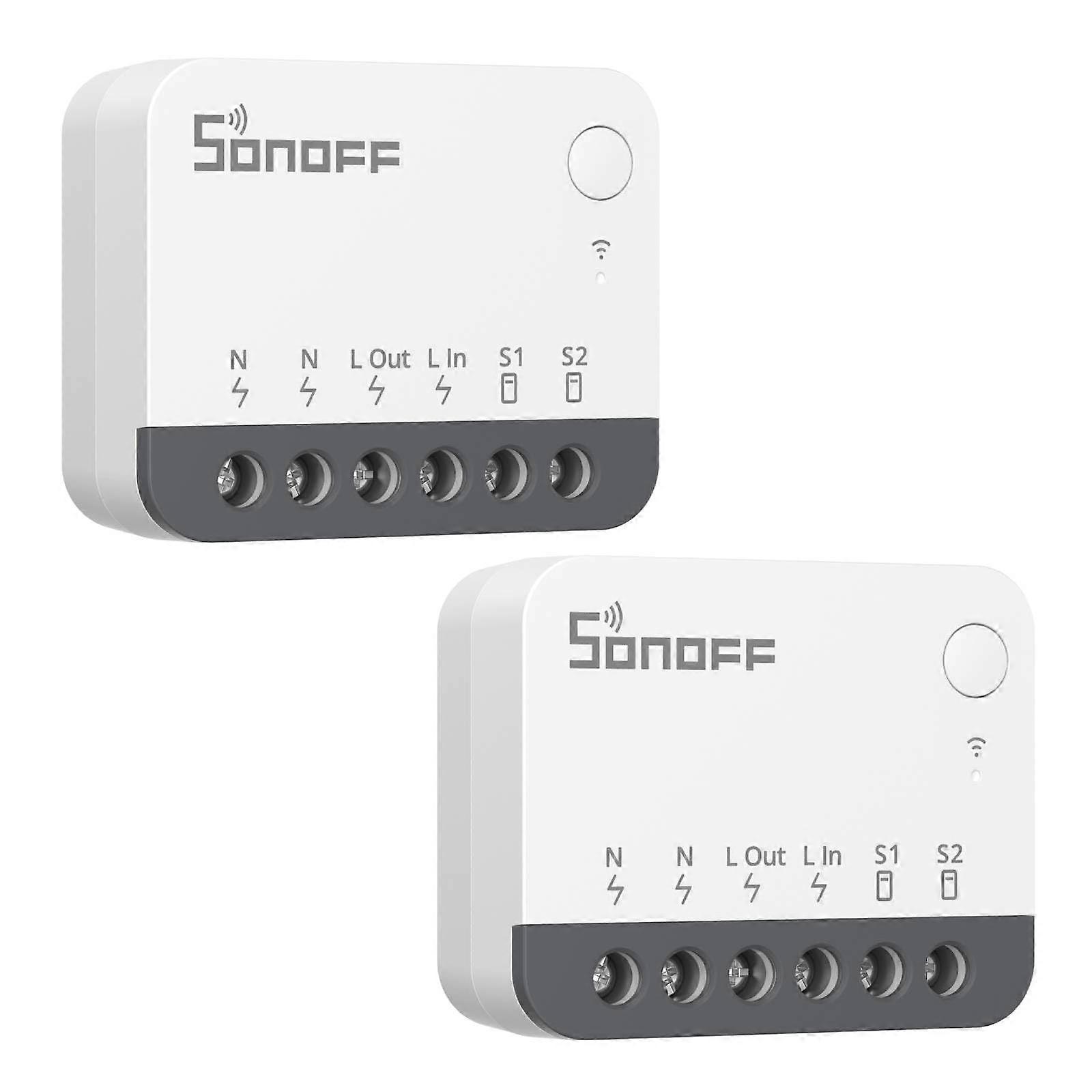 ZigBee Smart Light Switch ZBMINIR2 2-Pack ZigBee Hub Required Neutral Line Alexa Google Home Voice Control