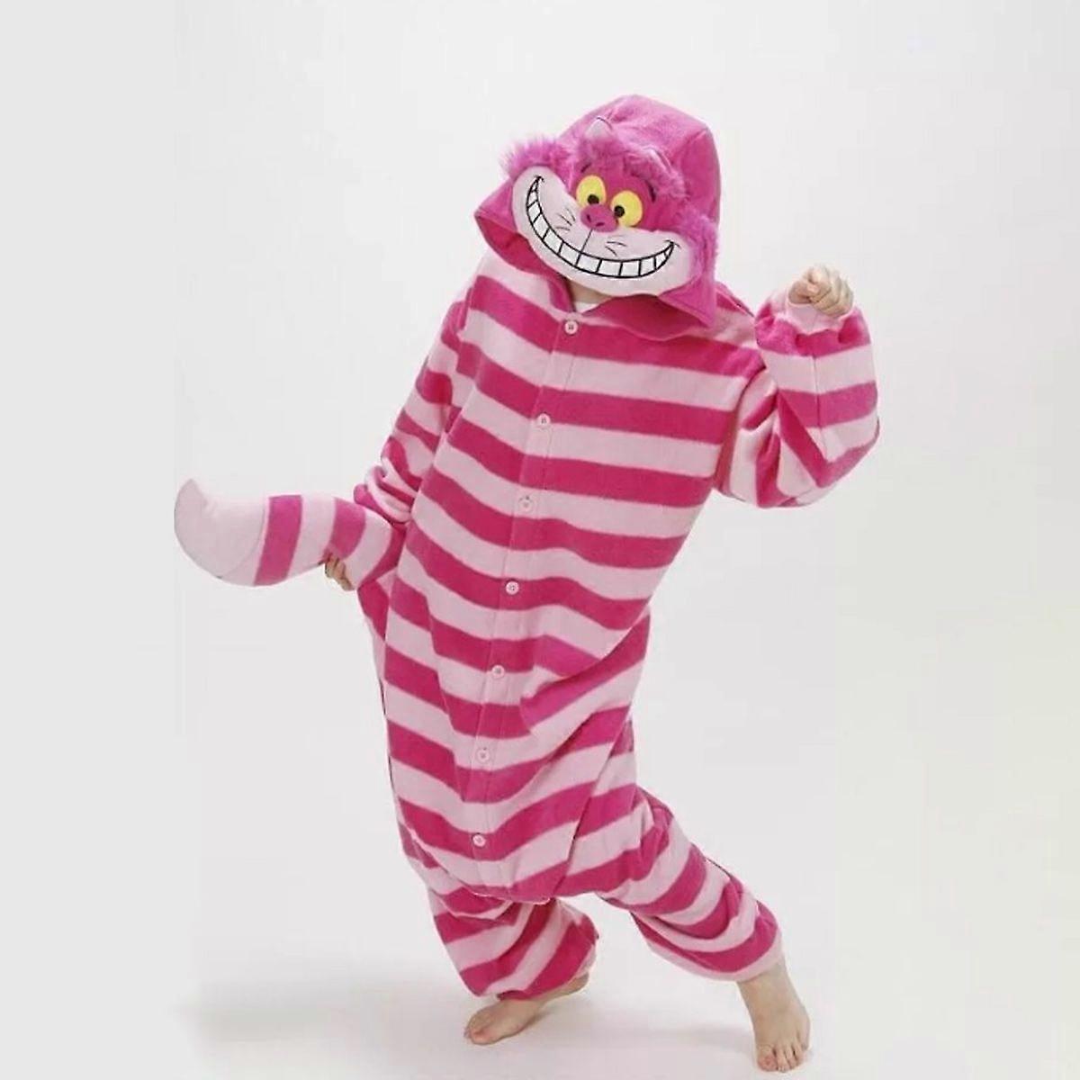 大人/子供 チェシャ猫 きぐるみ パジャマ コスプレコスチューム 寝間着パーティー ユニセックス~