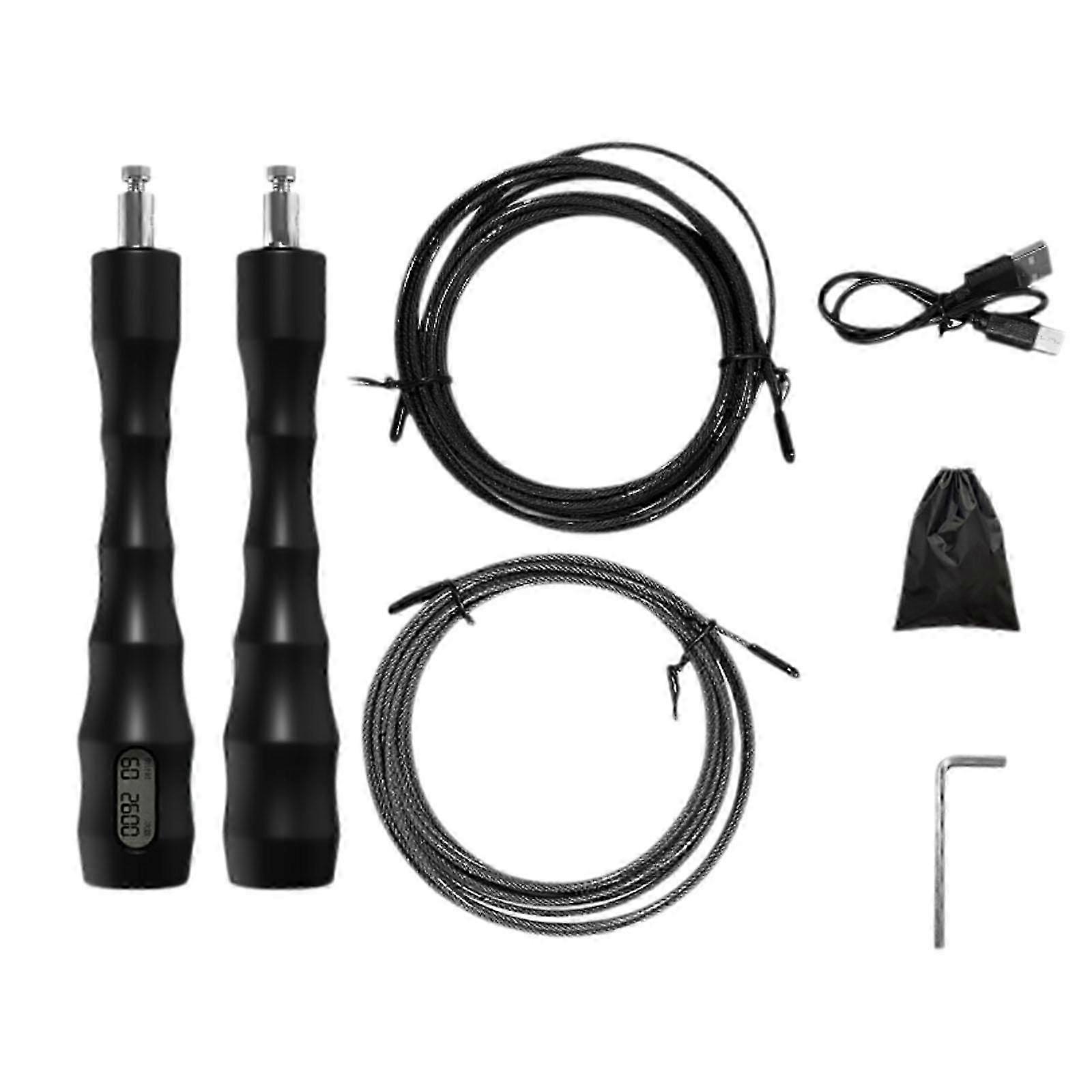 Digital Counting Jump Rope Boxing 300cm Adjustable Length Speed Jumping Rope Green