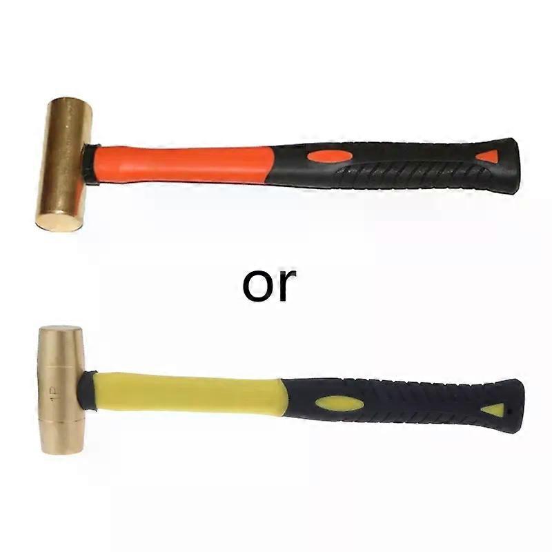 Red Round Hammer Plastic Handle Proof Safety Tool Shockproof Dropship