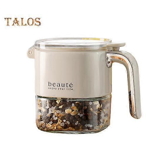 Seasoning Jar Glass Sealed Spice Bottle Organizer with Push-Button Lid Moisture Proof Empty Spices Containers for Kitchen