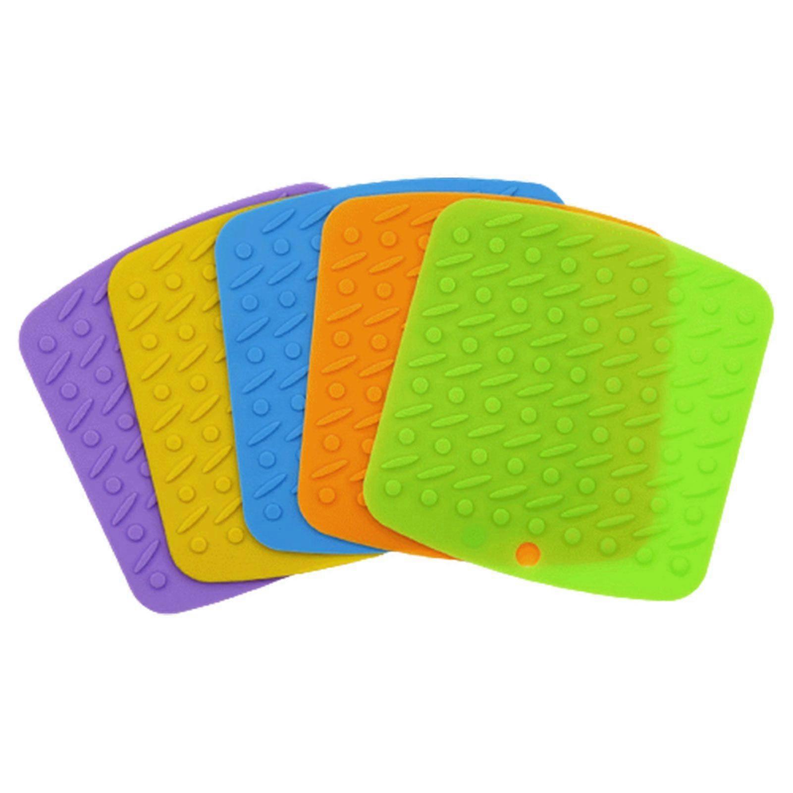 Silicone Square Silicone Tableware Mat Tableware Anti-Slip Table Protection Coaster for Kitchen Table Decoration