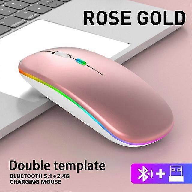 Tablet Phone Computer Bluetooth Wireless Mouse Charging Luminous 2.4G USB Wireless Mouse Portable Mouse