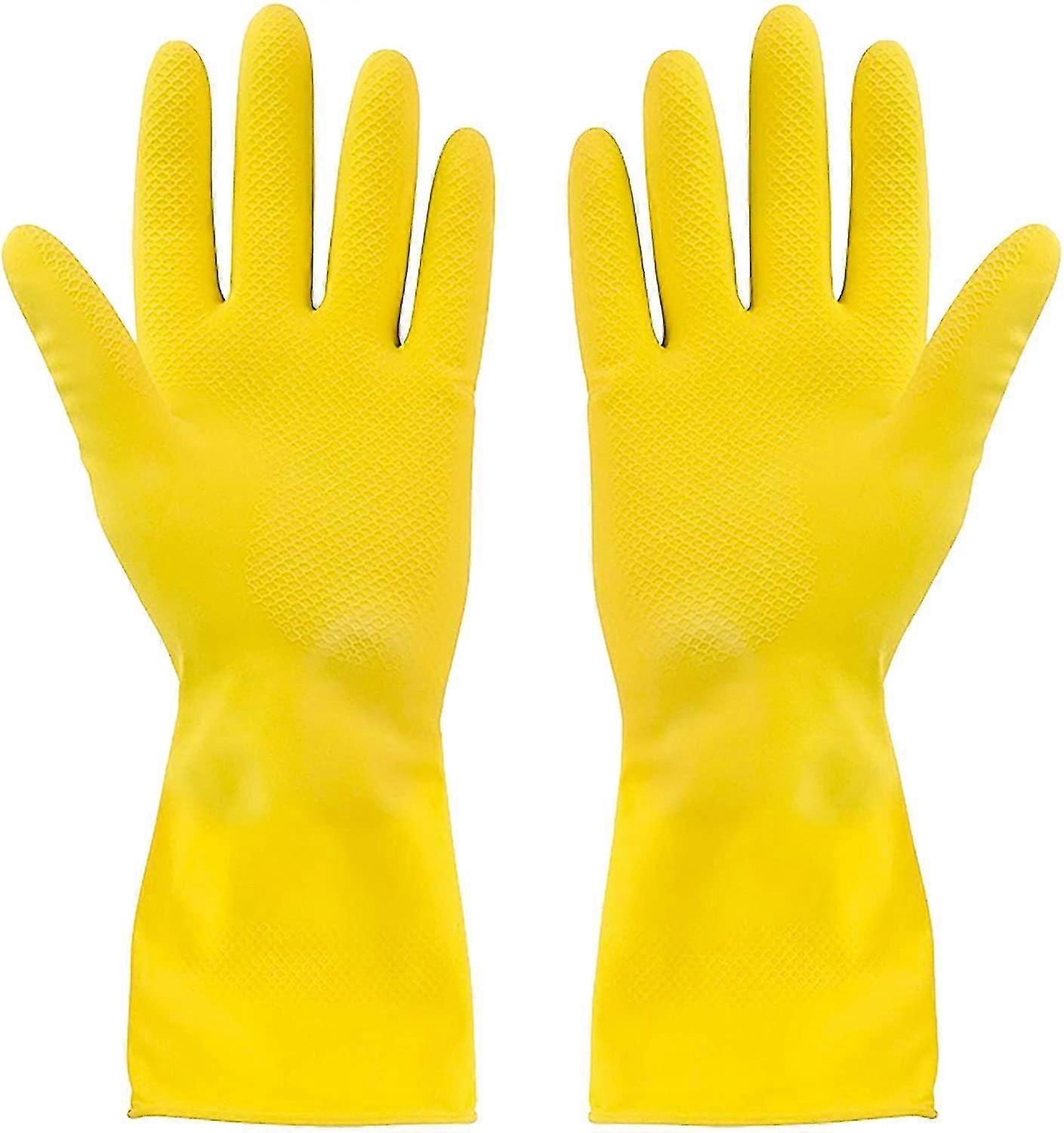 3 Pack Yellow Cleaning Gloves-large