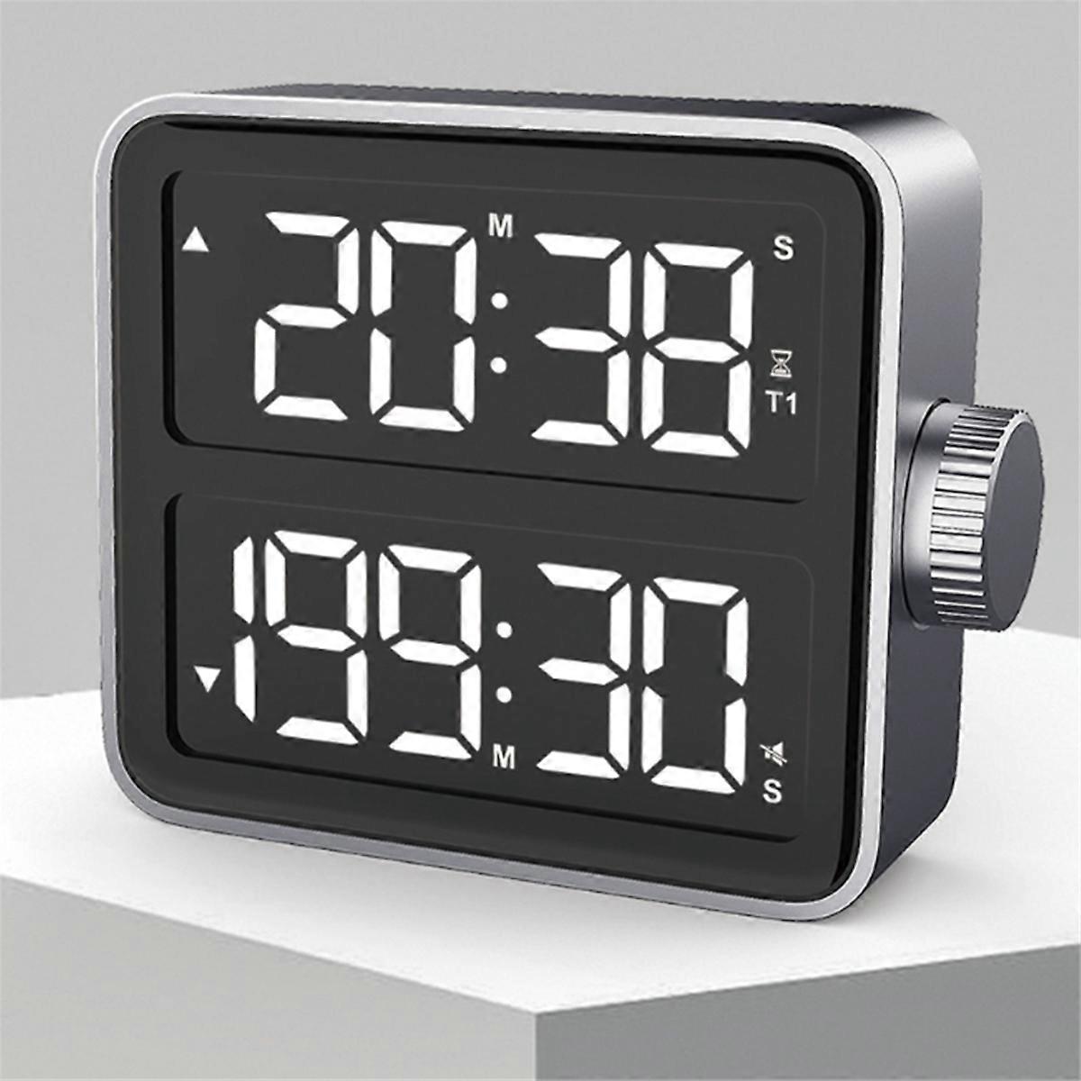 Kitchen Accessories Large LCD Digital Timer , Dual Screen Kitchen Timer, Indoor Study Timer, Bedroom, Bedside, Desktop