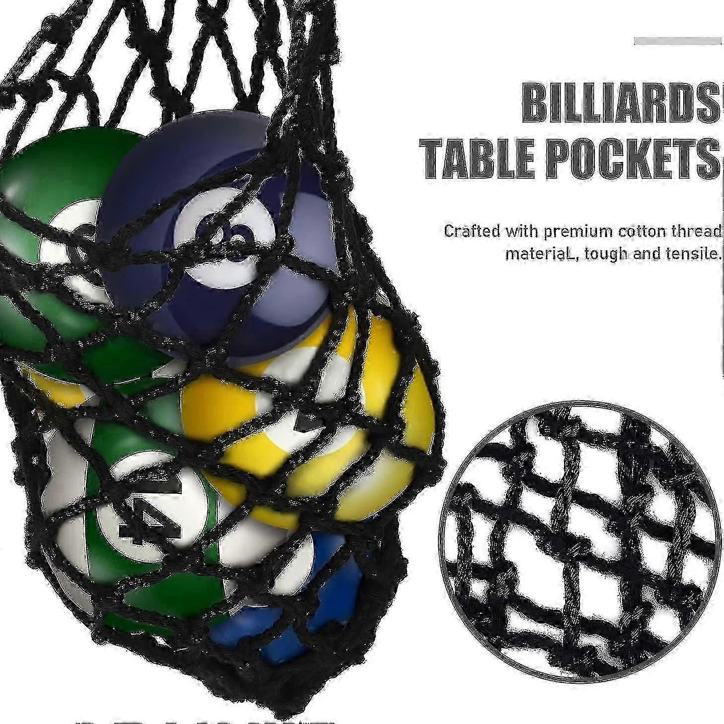 6pcs Cotton Pool Table Mesh Bags Durable Pool Mesh Bags Pool Table Accessories