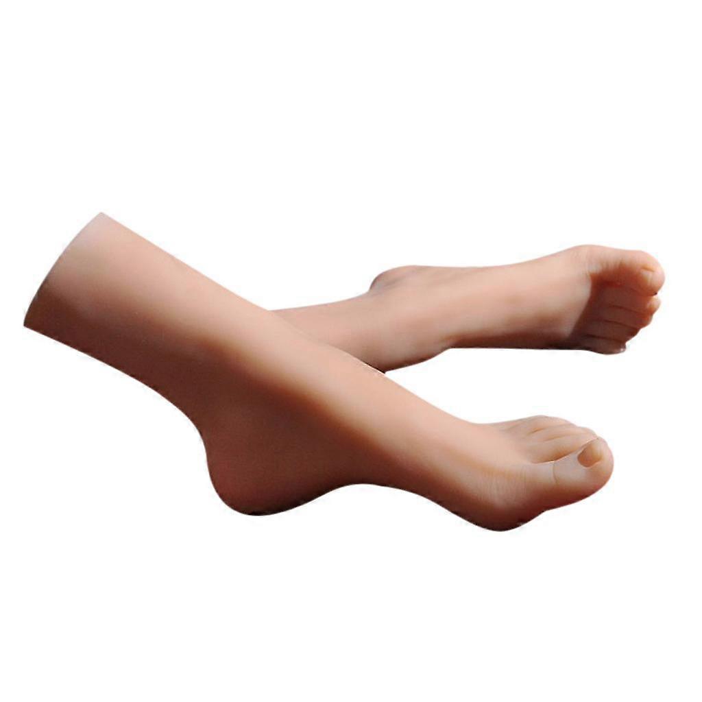1Pair Mannequins Soft Female Feet Model Display Stand for Foot Massage,Socks