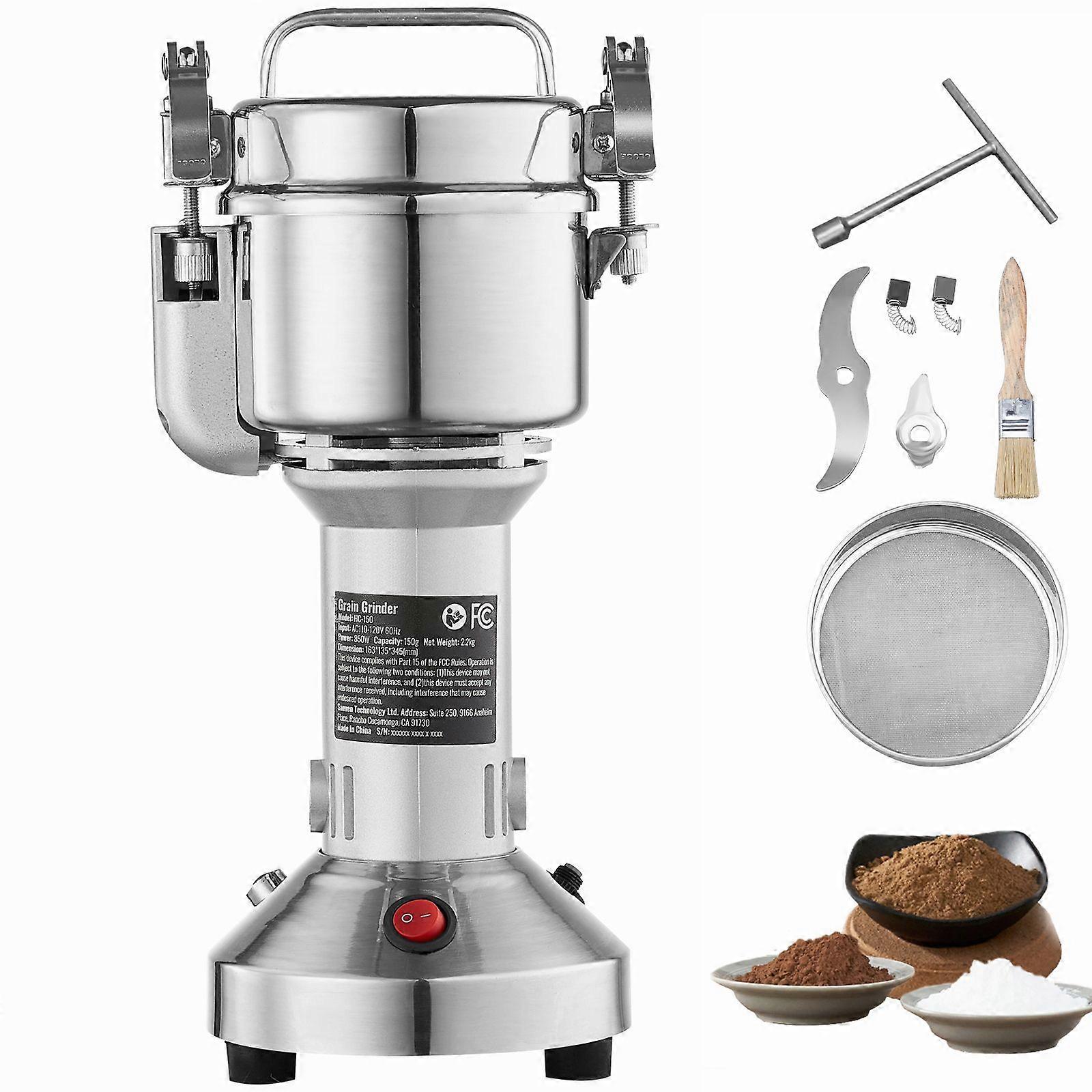 750g elektromos gabonadaráló, nagy sebességű 2000W kereskedelmi darálók, száraz szemekhez fűszerek gabonafélék kávé kukorica paprika, egyenes típus