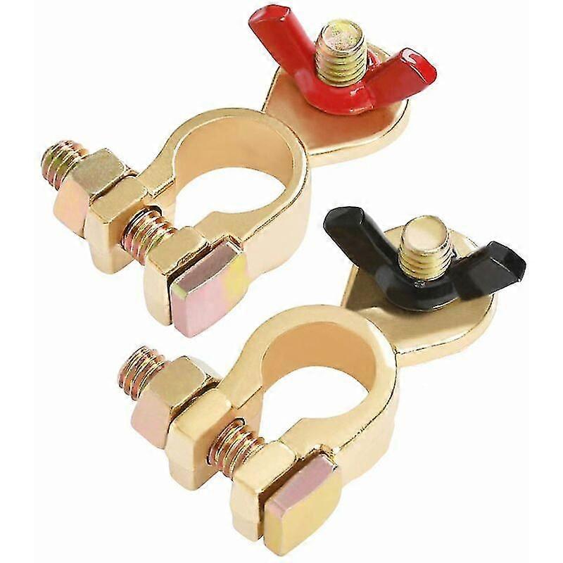 12V/24V Battery Terminal, Battery Connectors With Wing Nut, Thickened Battery Connector (1 Pair) Fonepro