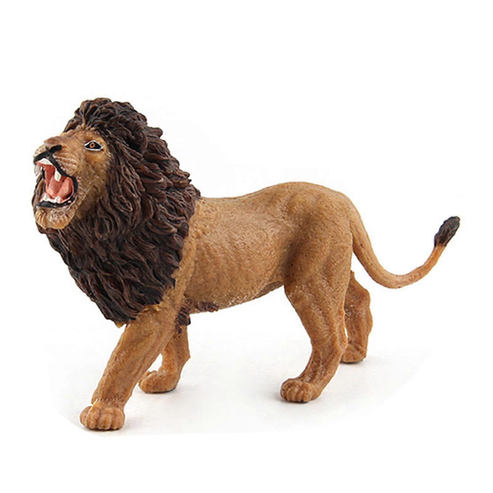 Lion Solid Pvc Action Figure Desktop Decorative Ornament Collection Gift