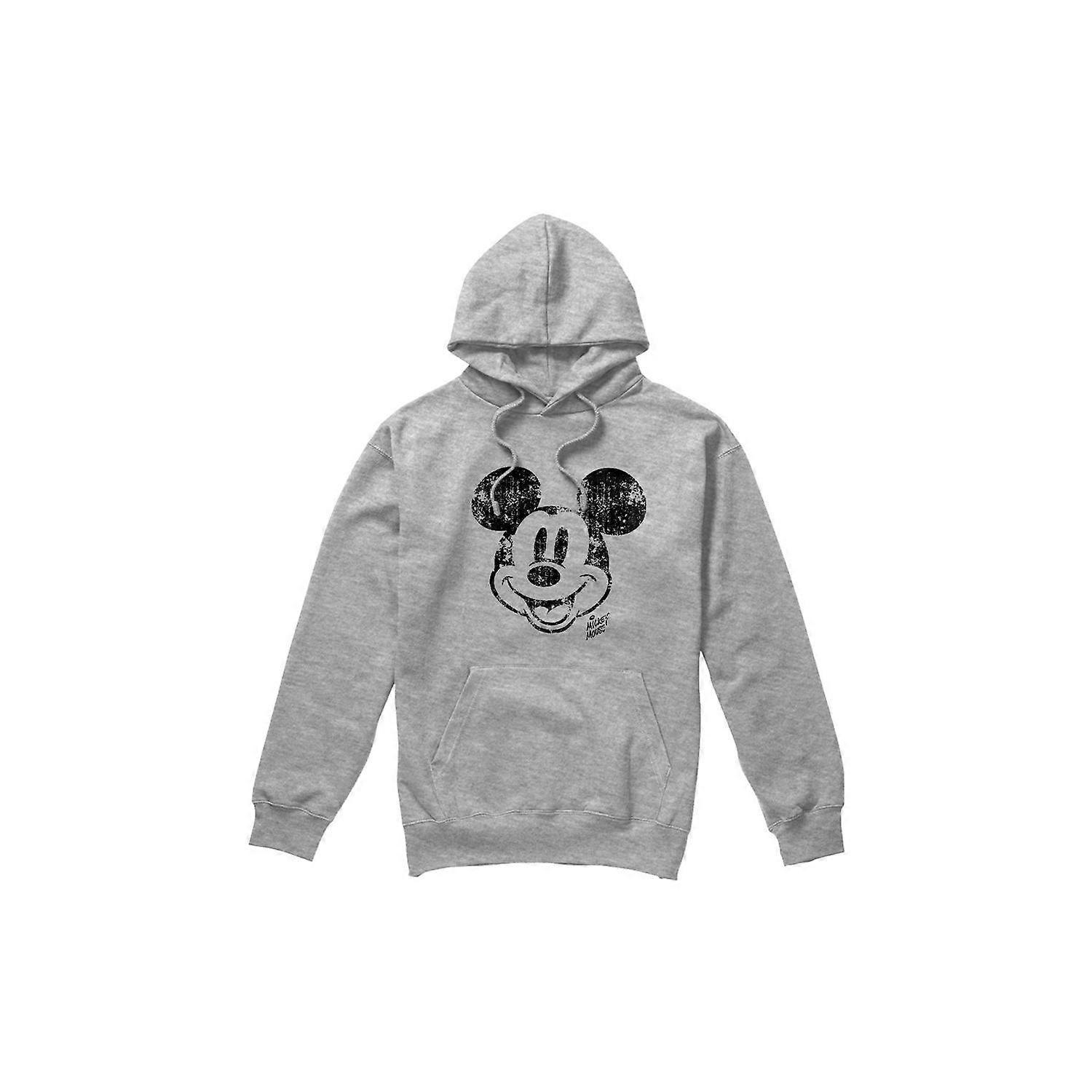 Moletom com Capuz Disney Mens Mickey Mouse Face Distress