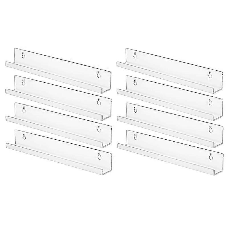 Record Shelf Wall Mount - 8Pcs 15Inch Records Holder, Display Shelf