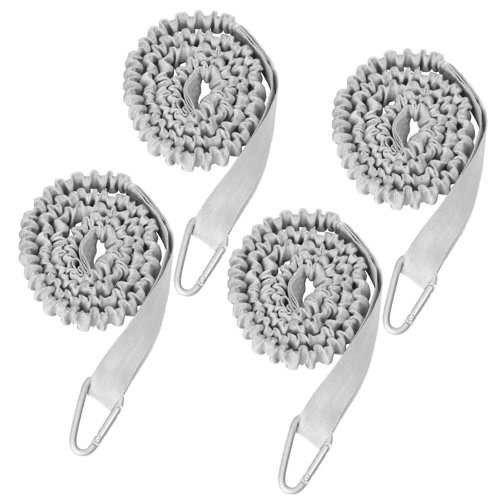 4 件装桨轻质可拉伸盘绕皮划艇杆皮带挂绳，用于 SUP 划船独木舟钓鱼皮划艇