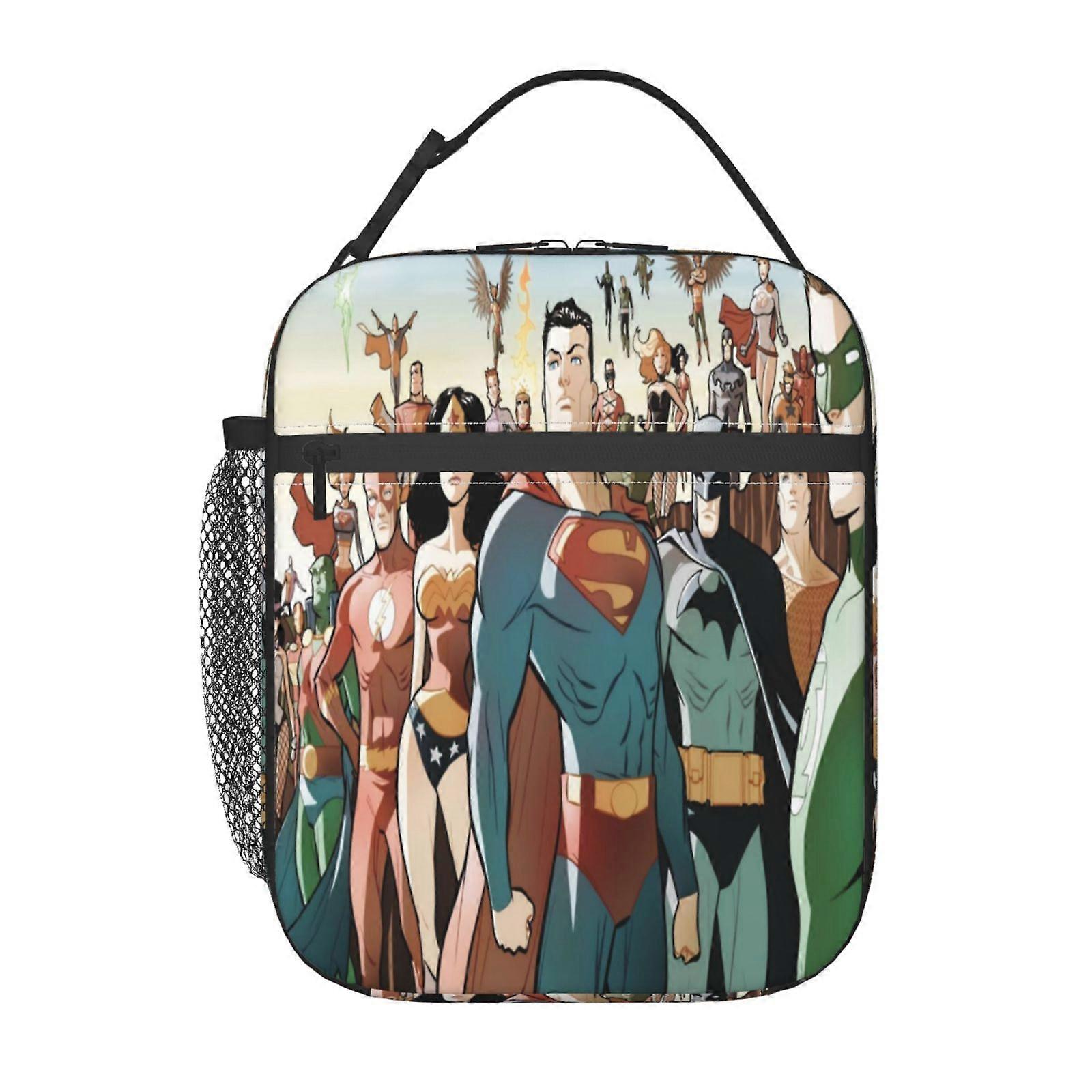w145 Justice League Lunch Boxes with Integrated Smart Lock, Protect Your Food with PIN Code Security System g145