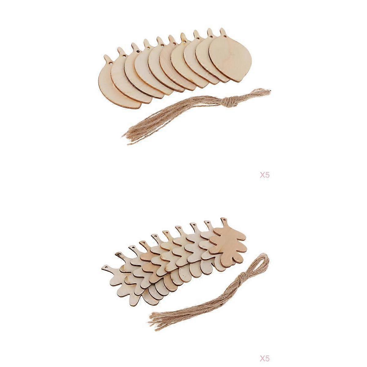 100 * Holzstücke hängende Blätter geformtes Brett