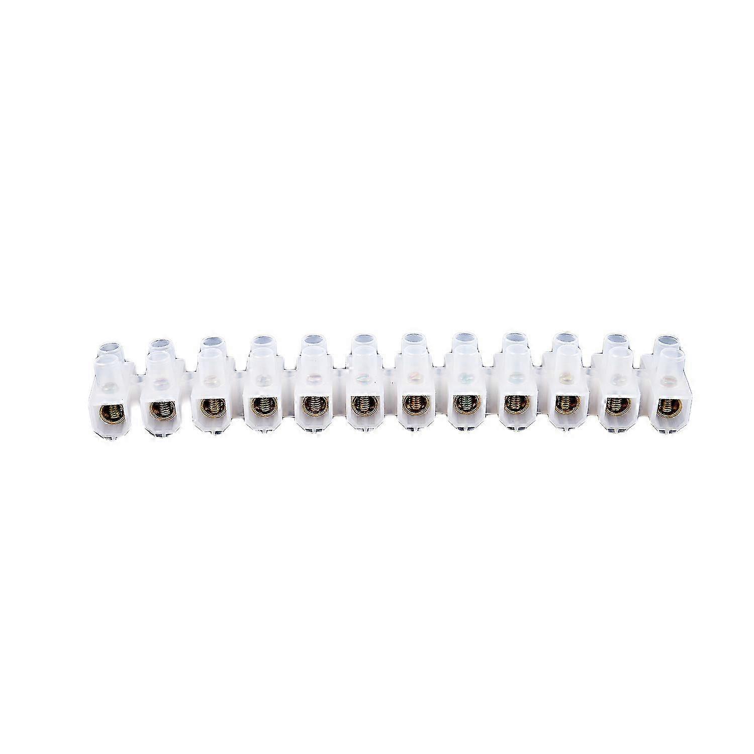60A 12 Way Terminal Block Strip, High Current Electrical Power Connector Block with Secure Contacts