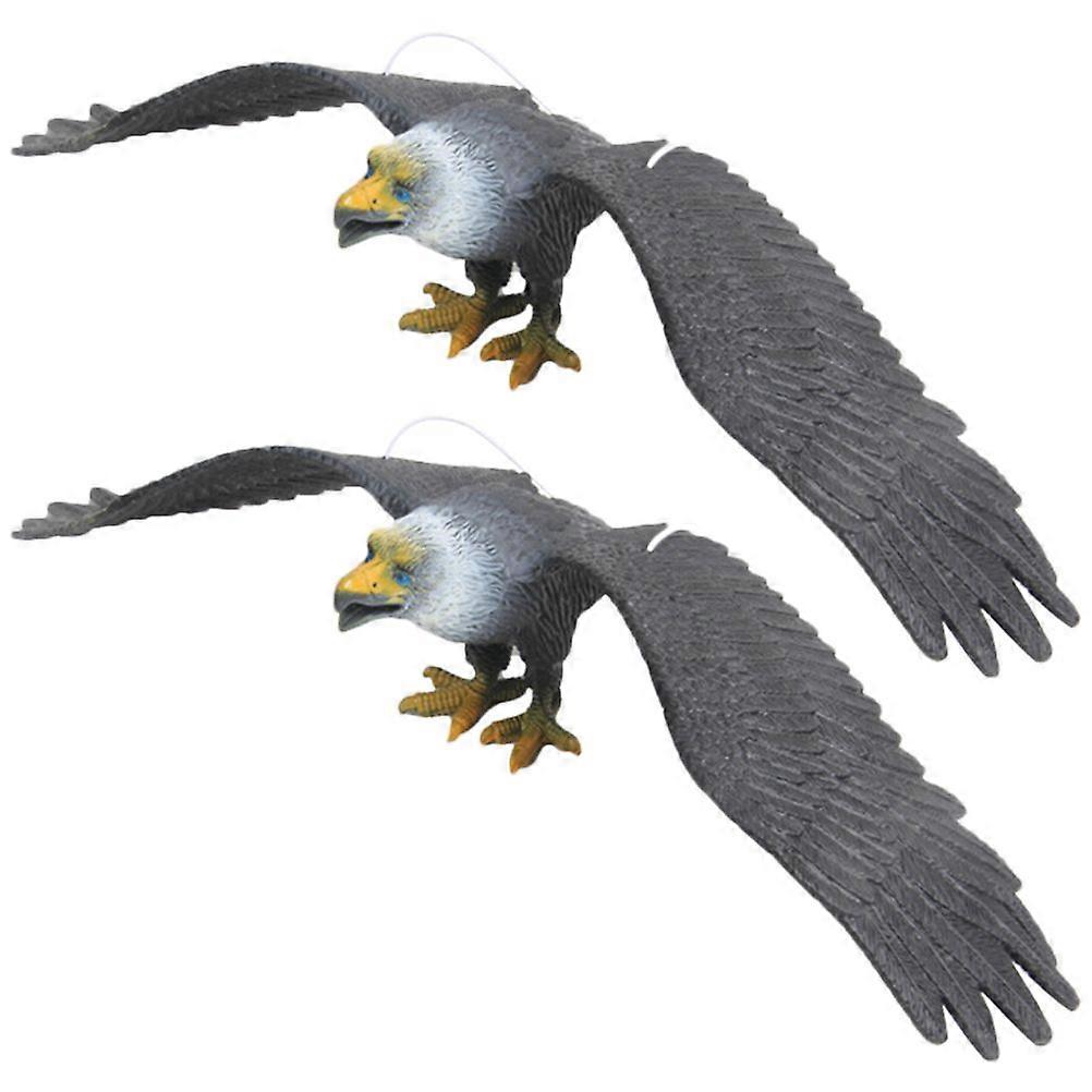 2 Pz Hanging Bird Deterrente Aquila di Plastica Ornamento Outdoor Eagle Decor Hanging Bird Deterrenti