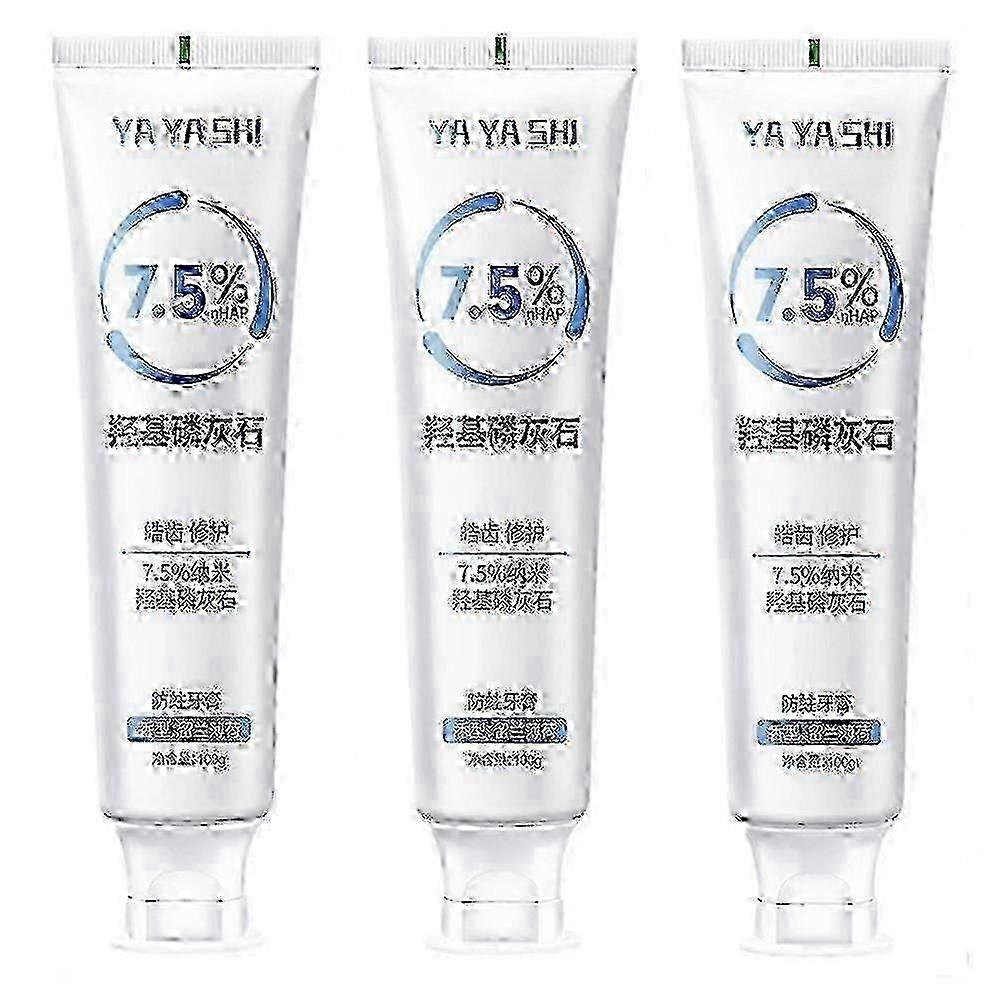 1-3pcs Hydroxyapatite Toothpaste Whitens Teeth, Freshens Breath, Contains Anti-caries Toothpaste 100g