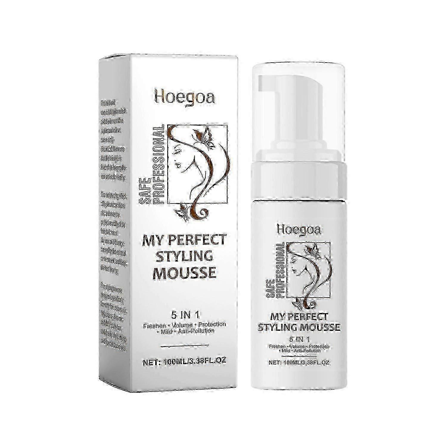 Hoegoa Hair Styling Mousse Moisturizing Hair Care Long-lasting Moisturizing Curl Styling Foam Stylin