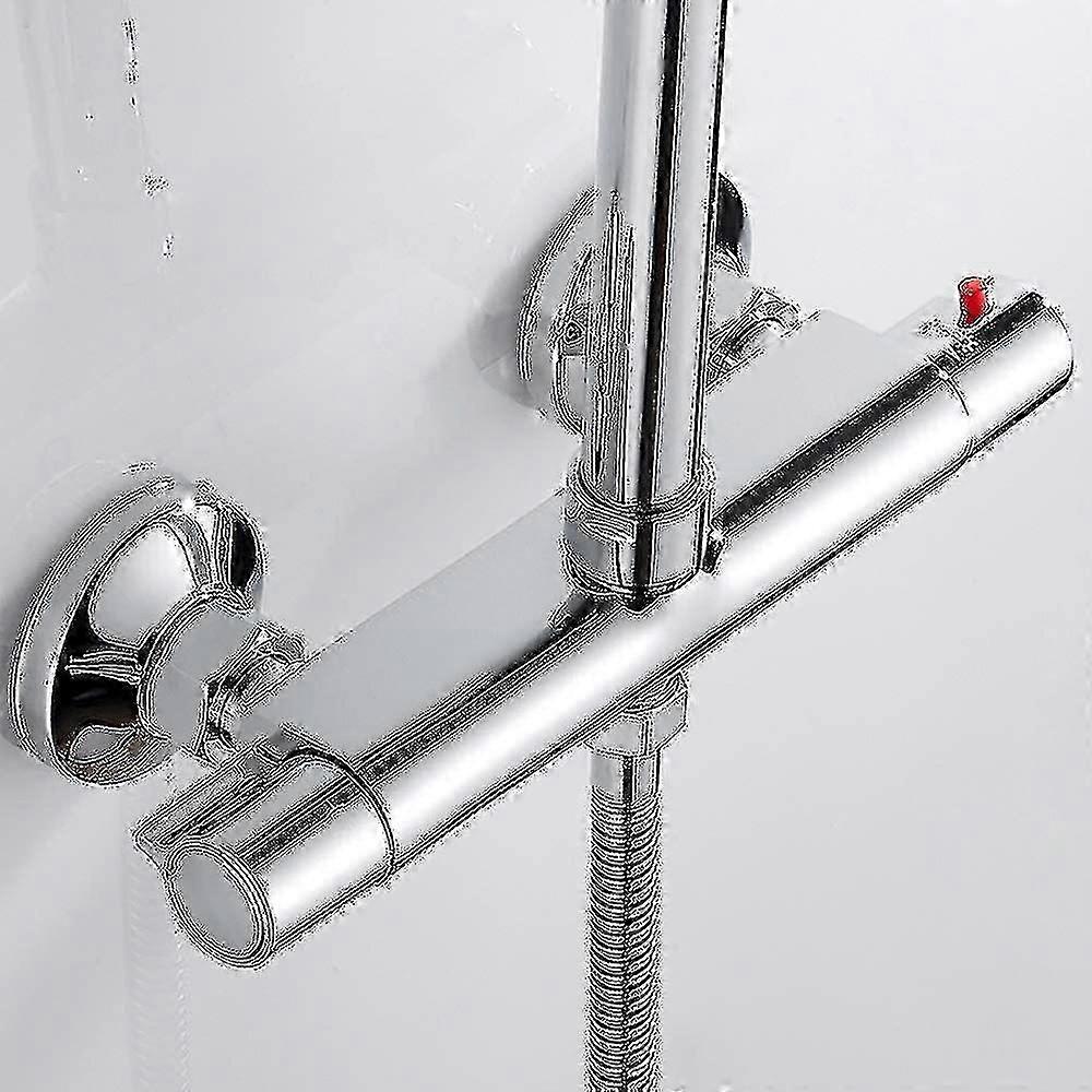 High and low shower mixer for bathroom with anti-scalding feature
