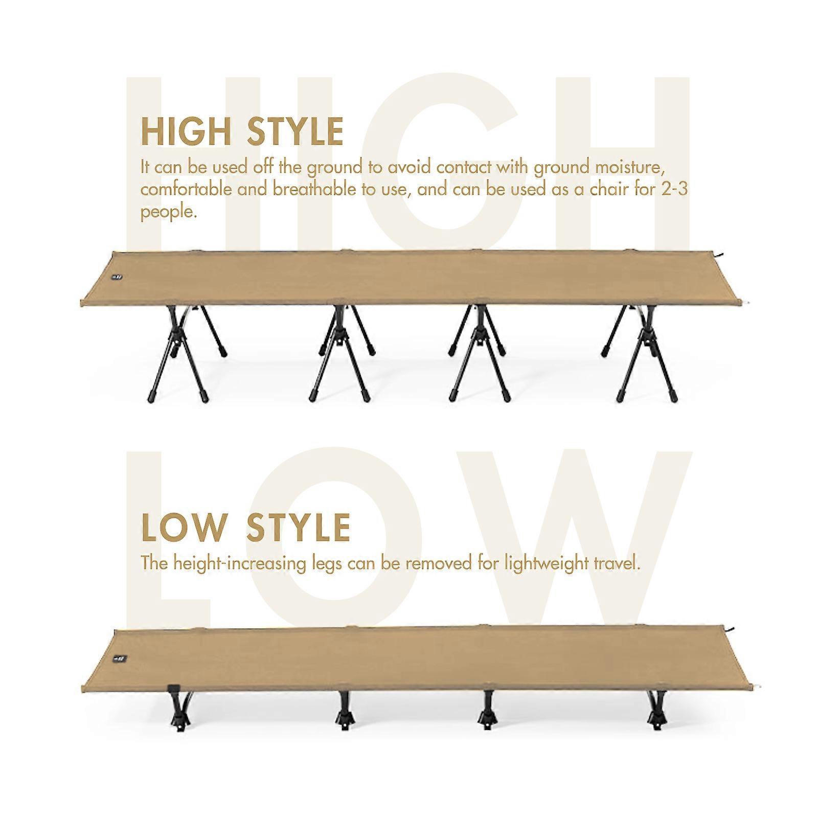 Portable Folding Camping Cot 75"x26" Adjustable Height 440lb Capacity