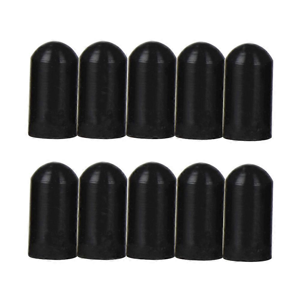 Silicone Drumstick Protectors Mute Tips for Quiet Practice – Durable Covers for Drumsticks, Black, Pack of 10