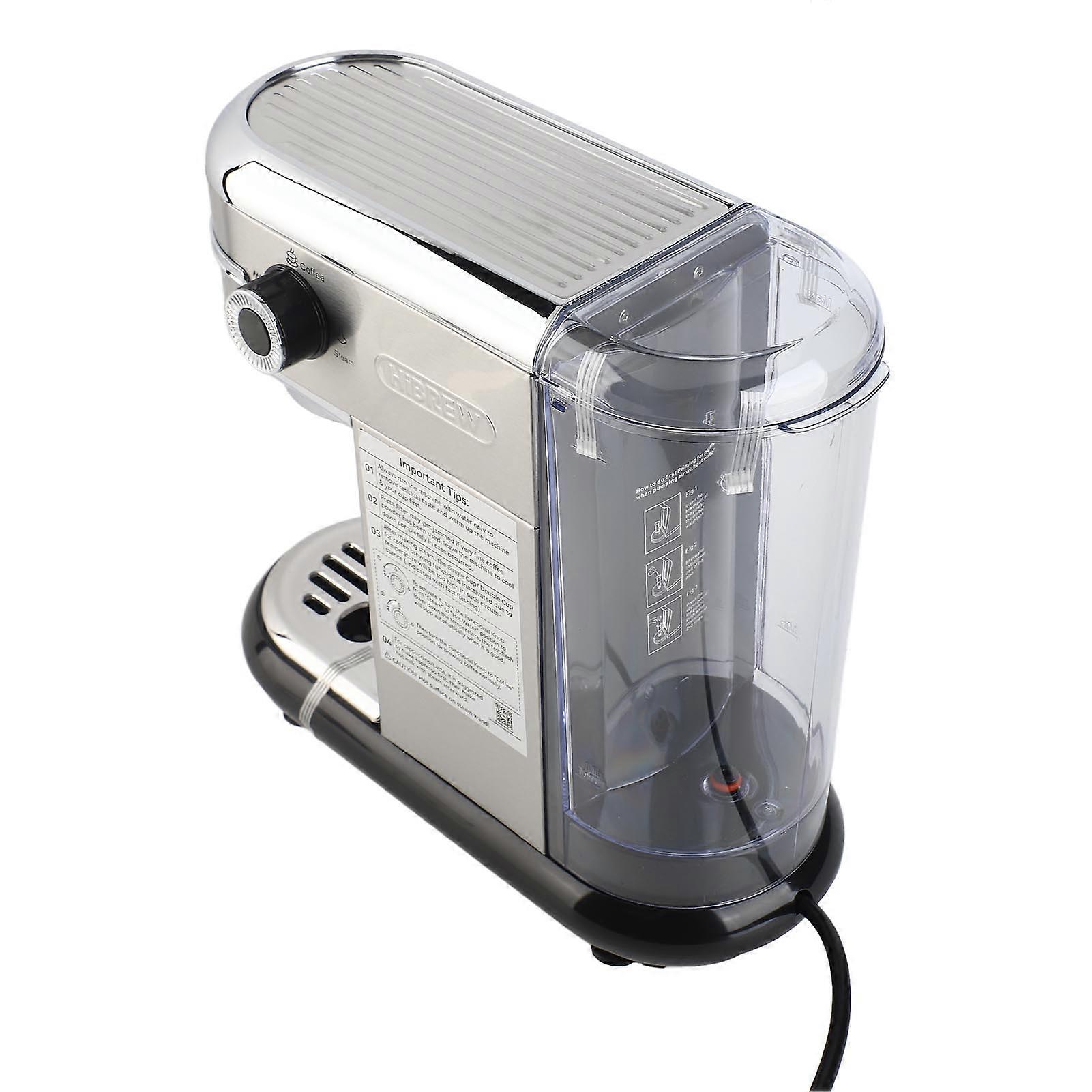 Compact Coffee Machine with Milk Frothing System Touch Control 19Bar Single and Double Serve Auto Shut Off Electric Coffee Maker with 3 Holes Steam W