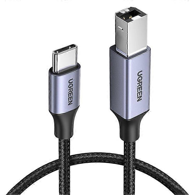 UGREEN 1.5m USB C-USB B 2.0 MacBook Pro用ナイロン編組ケーブル エプソンHP Canon Samsungプリンター