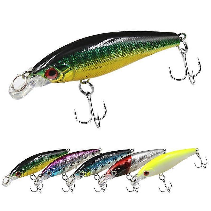 3D Eye Lures 5-Piece Crankbait Set For Sea And Freshwater, Rigid Artificial Bionic Baits