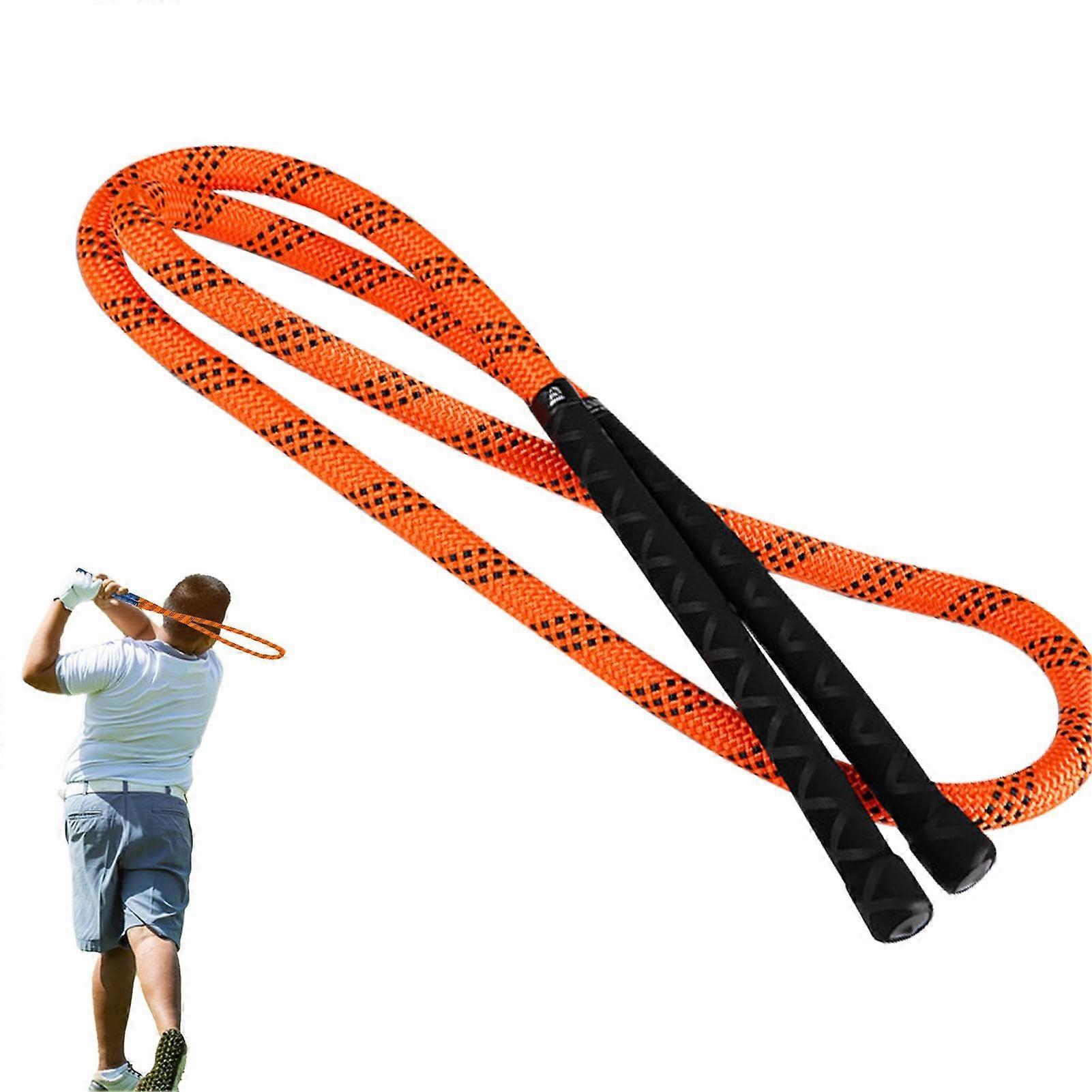 Golf Swing Training Aid - Adjustable Handle Speed Trainer, Posture Corrector for Beginners, Strength and Speed Training, Orange
