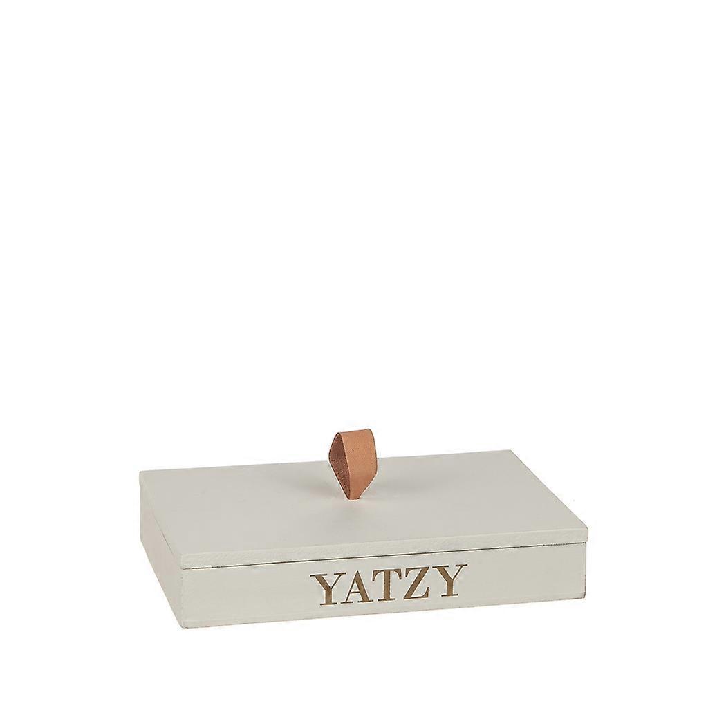 Yatzy Game in Holzkiste weiß 13x20 cm