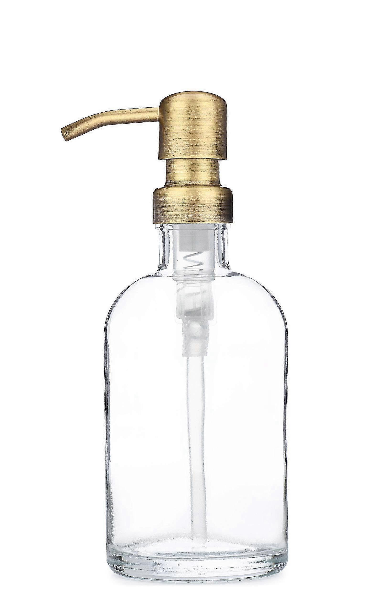 موزع صابون زجاجي معاد تدويره صديق للبيئة 13.5 أونصة لغسول اليدين والجسم