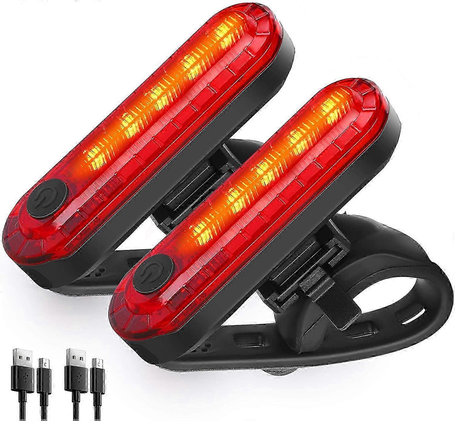 Bike Rear Light LED USB Rechargeable Safety Warning Light