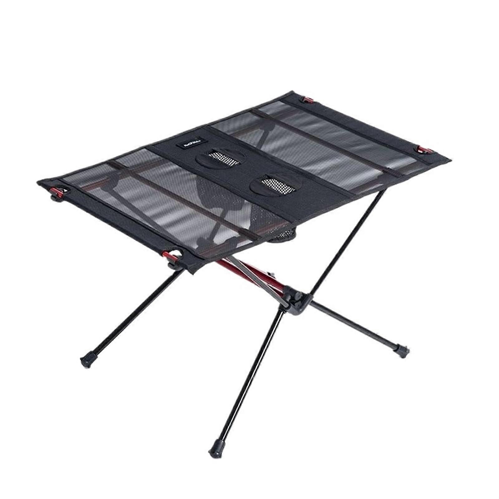 Camping Folding Table – Portable Nylon Desk for Coffee, Picnic, Fishing, and Camping, Black Color, Lightweight Design