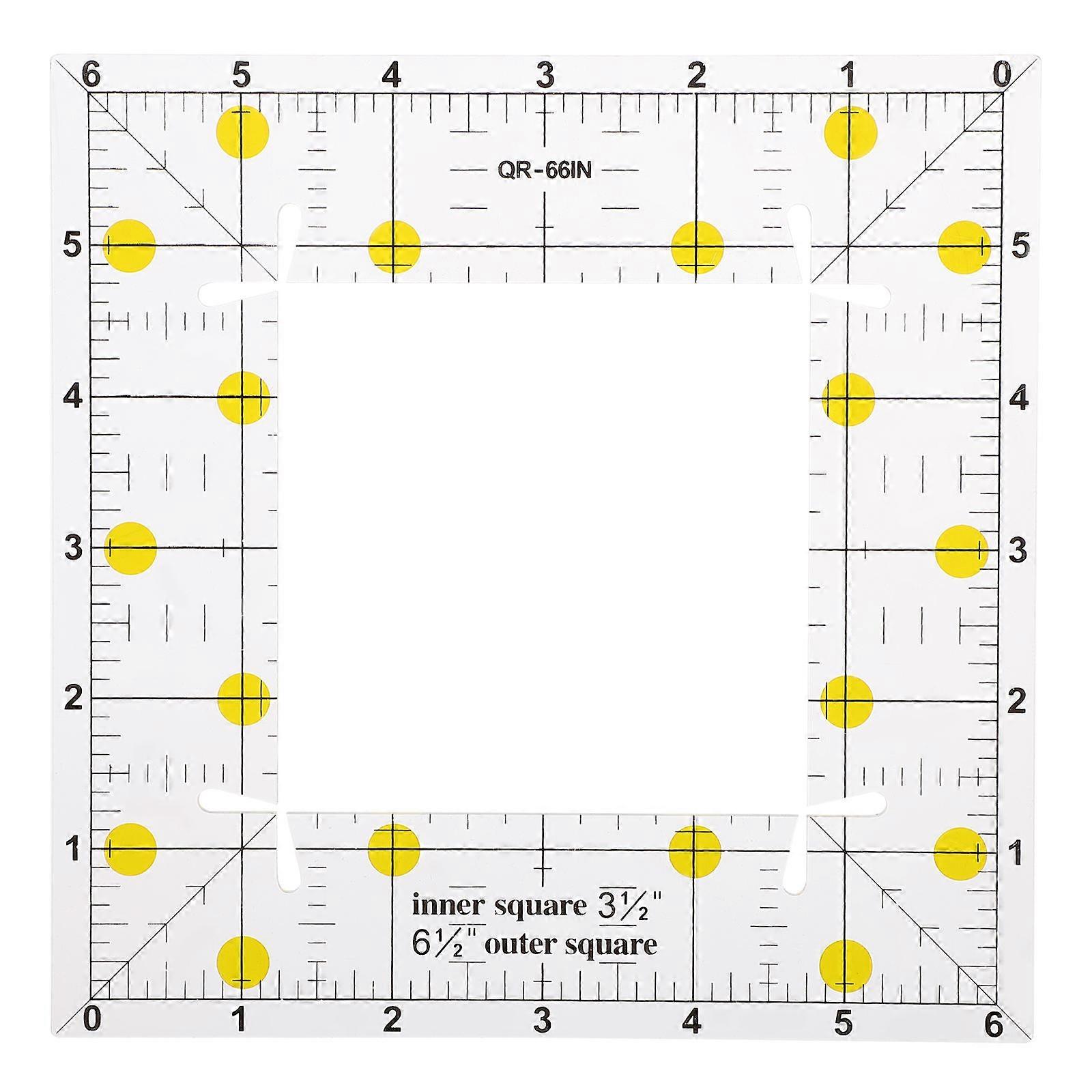 Topperfun 1pc Patchwork Ruler, Transparent Garment Tailoring Ruler, Square Ruler Fabric Ruler For Cutting Fabric And Tailoring Shirts
