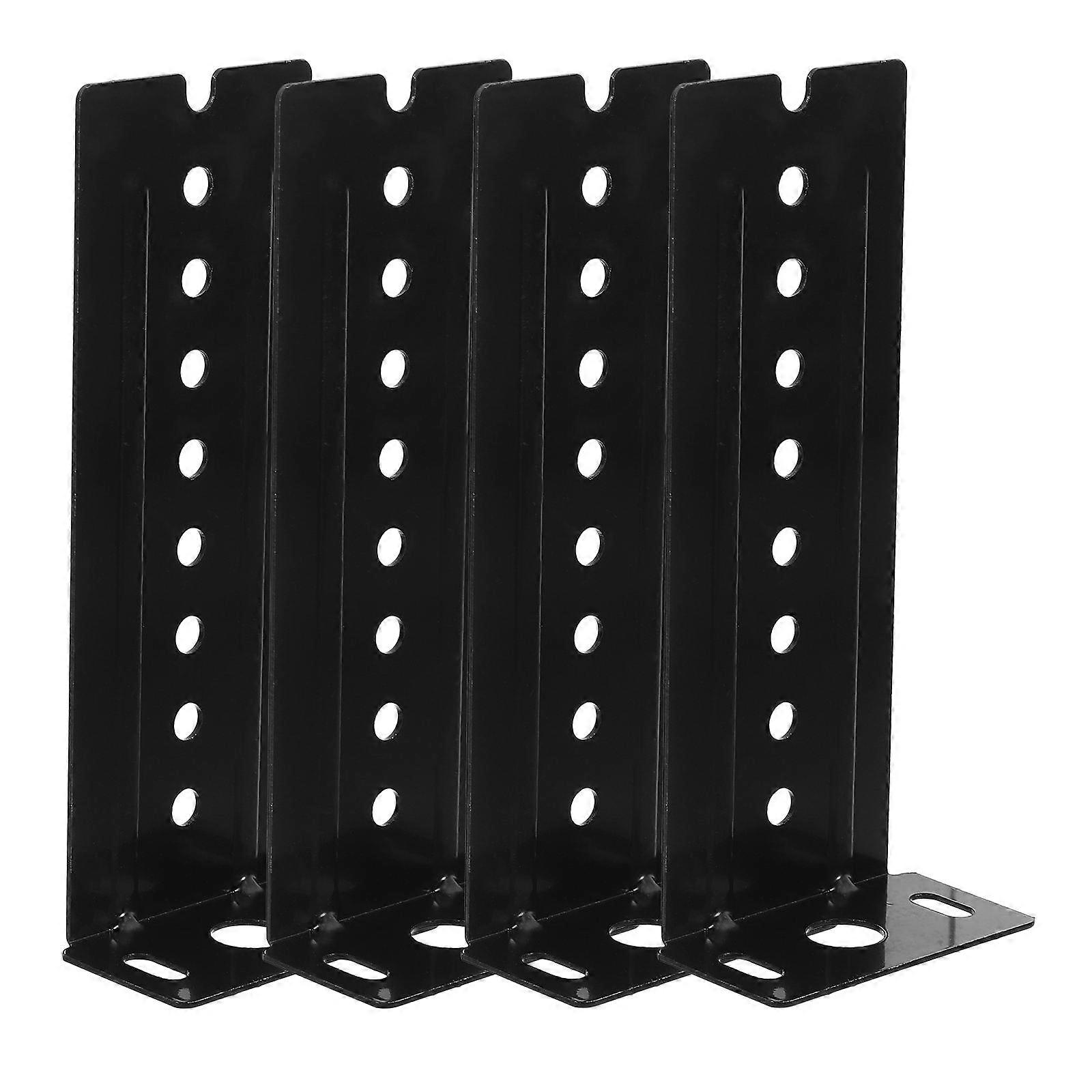 Black Drawer Rail Bracket for Rail Use with Soft Close Function 4Pcs