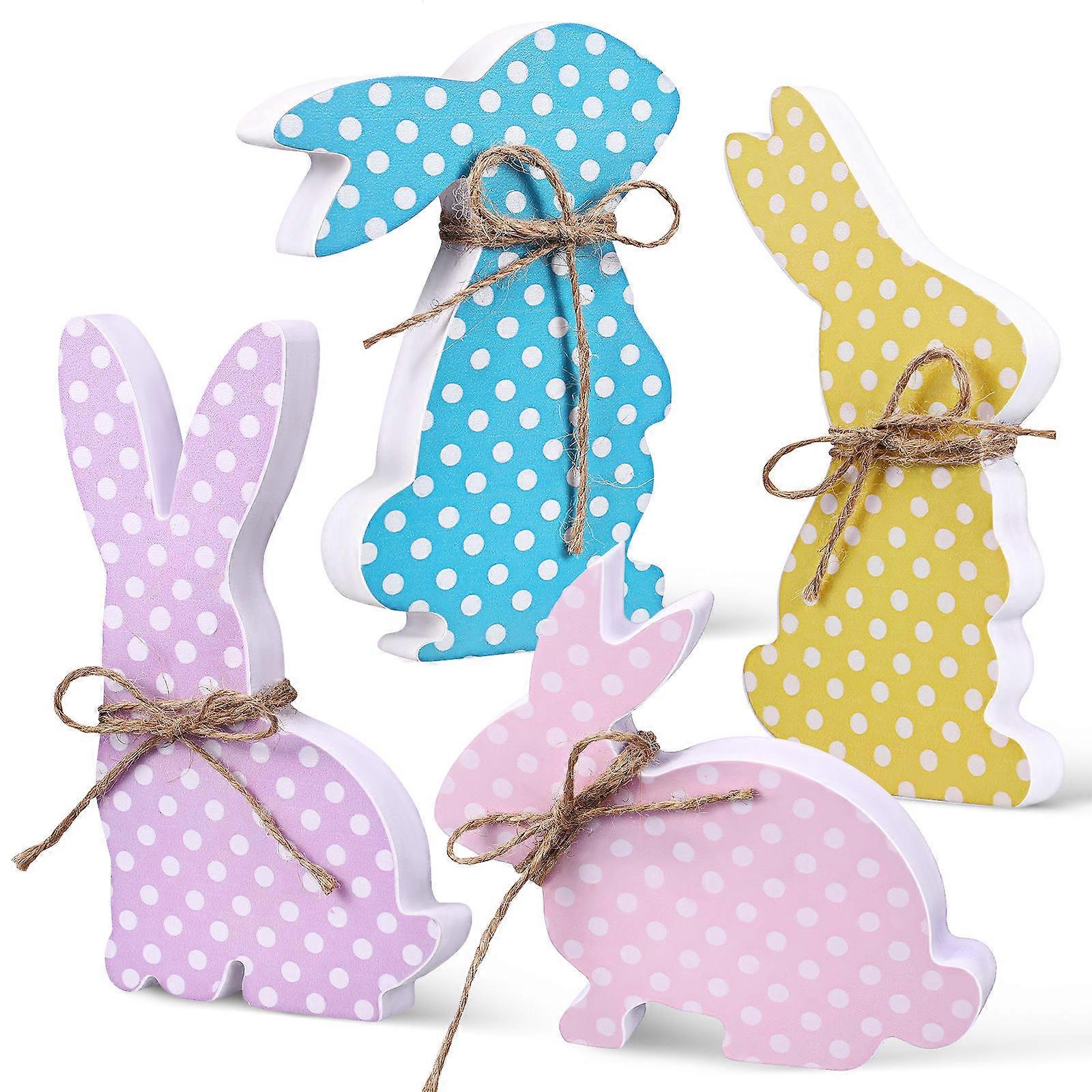 Easter Table Decor, Wooden Rabbit Cutouts for Stable and Creative Displays
