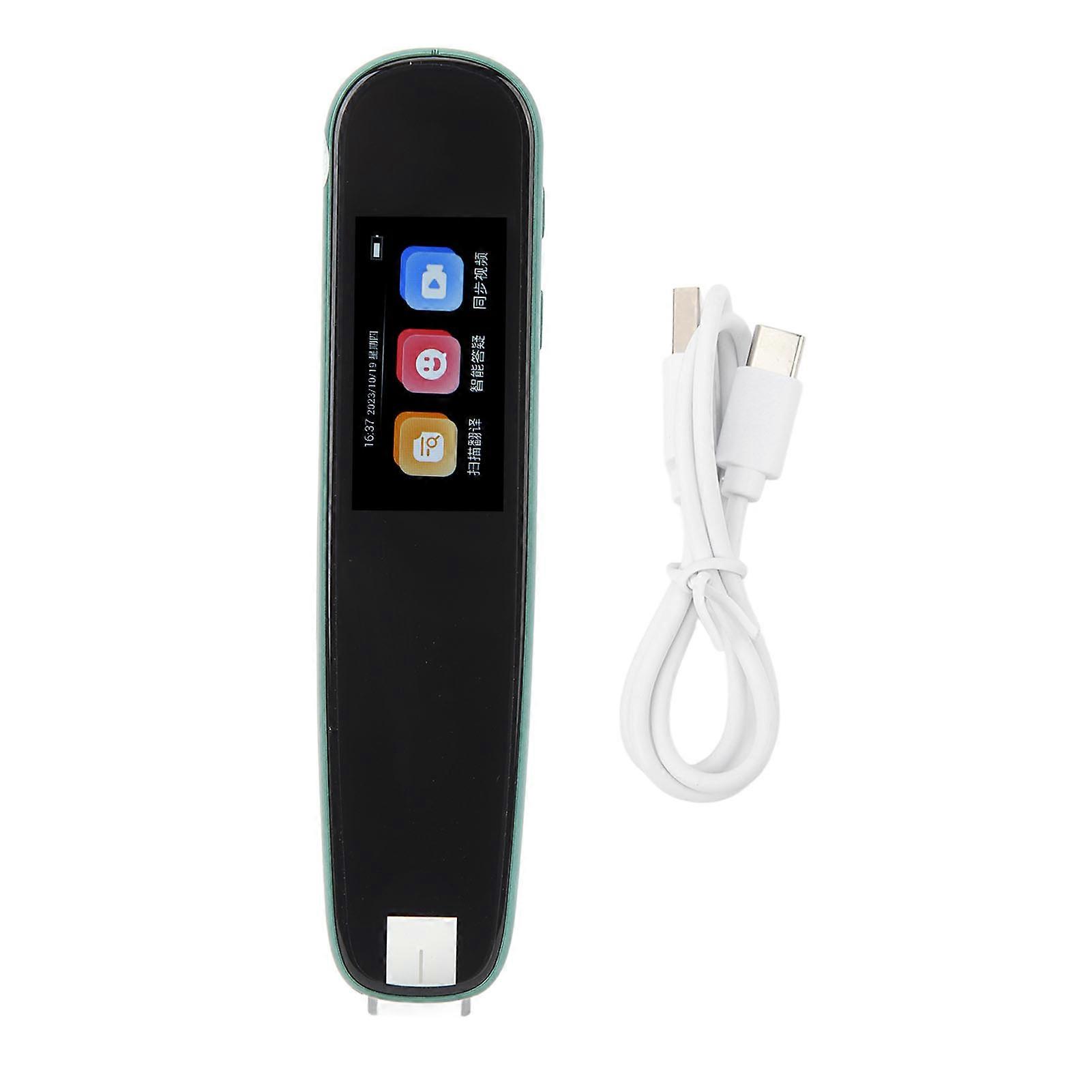 Scanning reading pen, English learning touchscreen translation dictionary pen for students, green