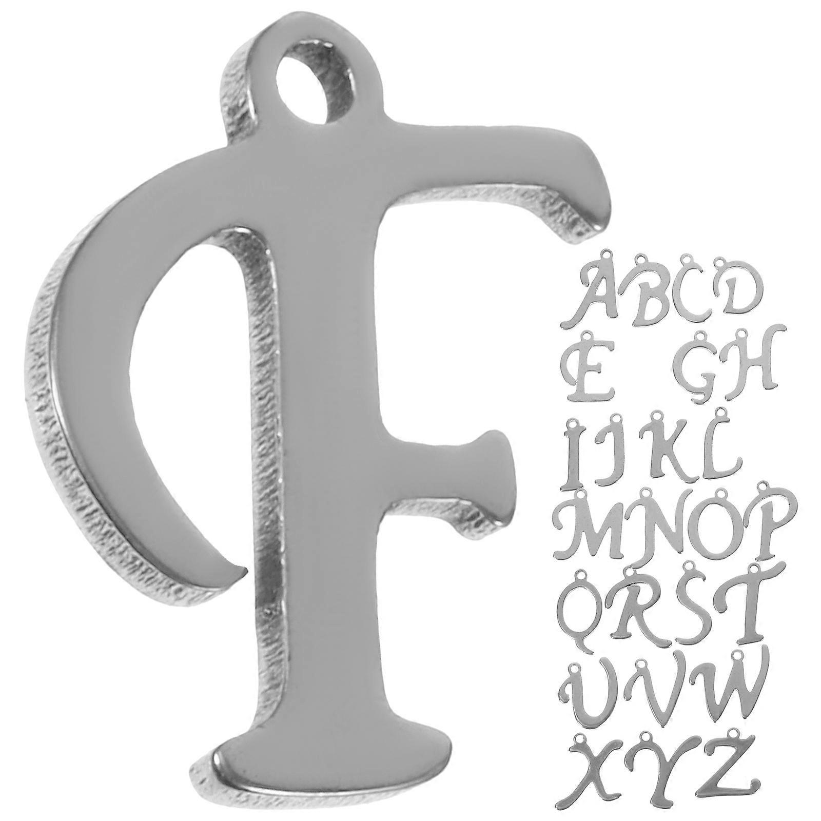 Stainless Steel Alphabet Charms Set Durable DIY Letter Pendants for Bracelets, Necklaces & Earrings Craft Projects