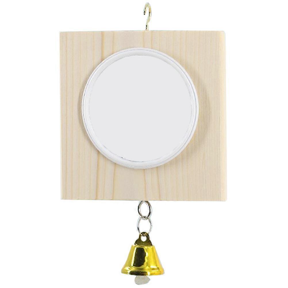 Durable Bite Resistant Cockatiel Mirror with Hook for Hanging Parrot Cages – Easy Install Bird Cage Enrichment for Budgies and Small Pet Birds