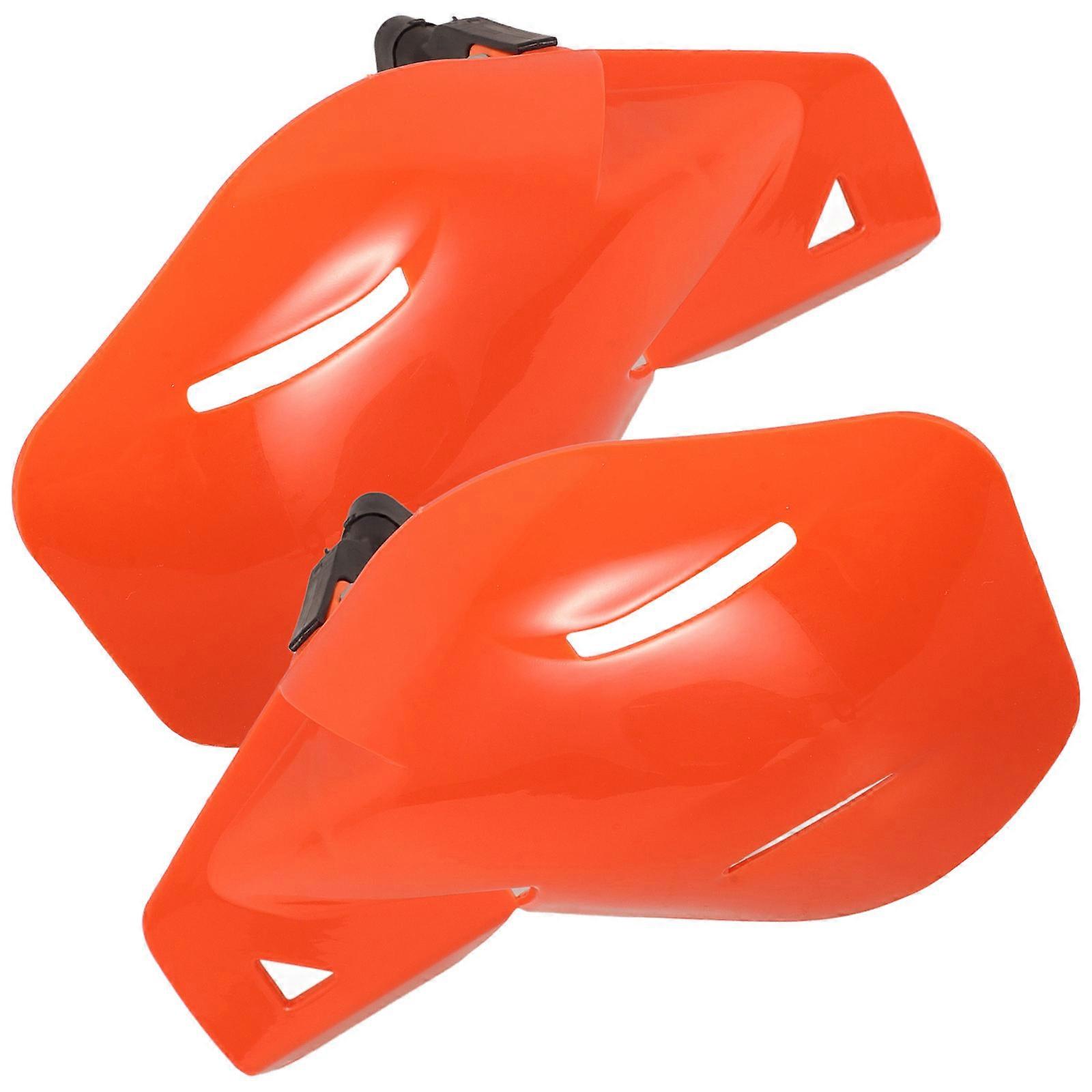 Universal Motorcycle Guard Protector Riding Wind Deflector Orange 25.00X12.00X4.00CM Versatile 2Pcs