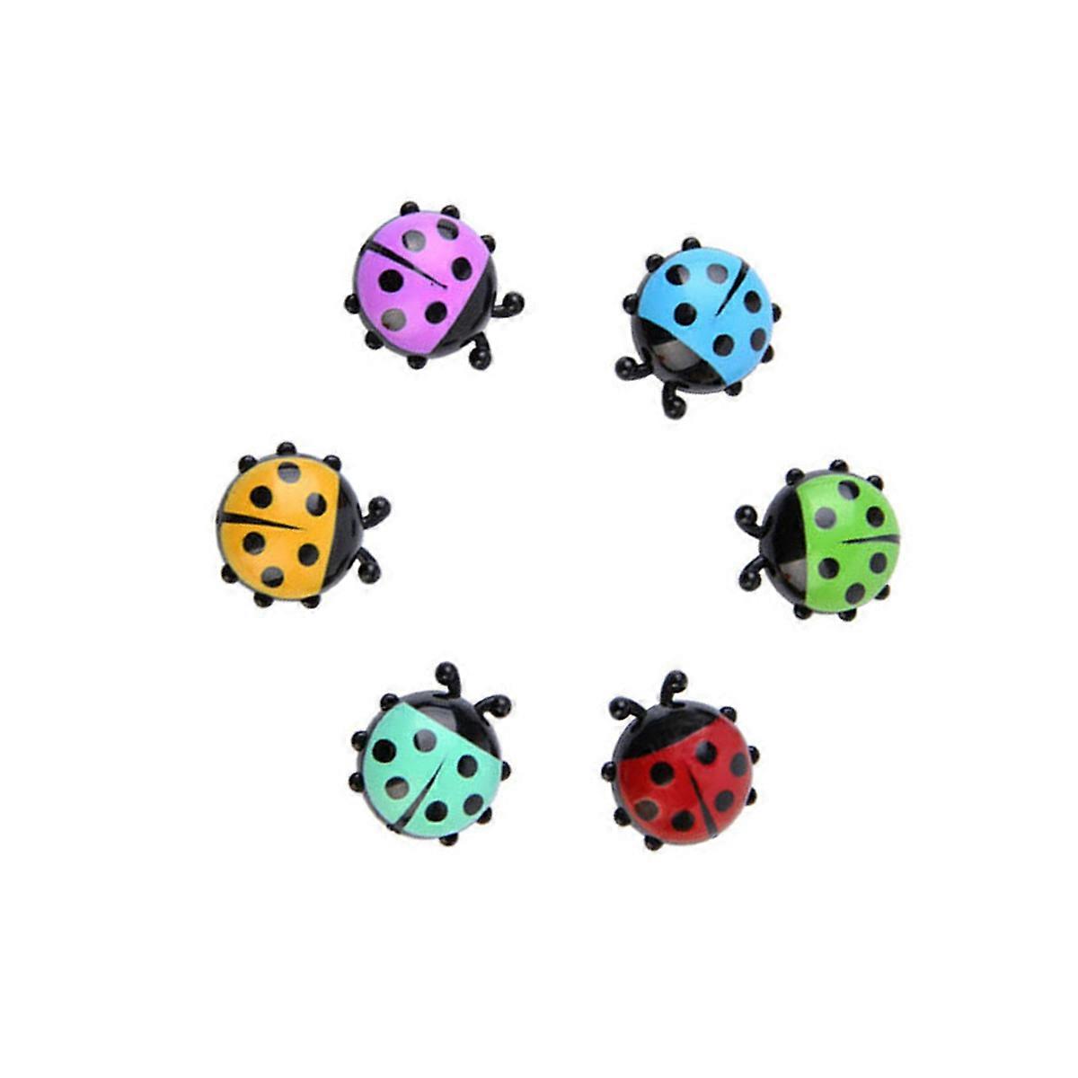 冷蔵庫の装飾クリエイティブプラスチックてんとう虫の木の形の磁石家庭用メッセージノートホルダー6個