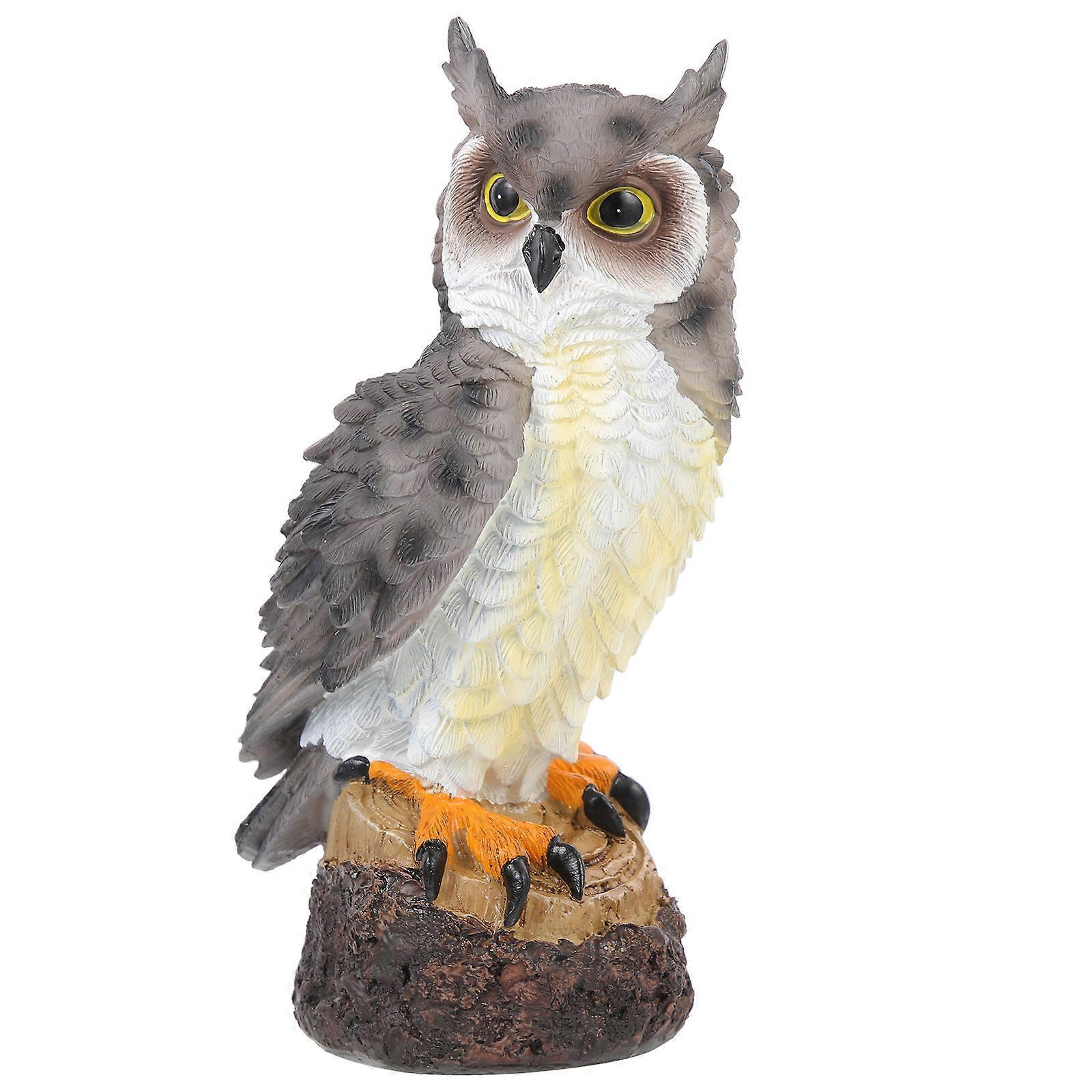 Garden Owl Statue Waterproof Coating Non-Fading Model 17X10X7.5CM 1Pcs