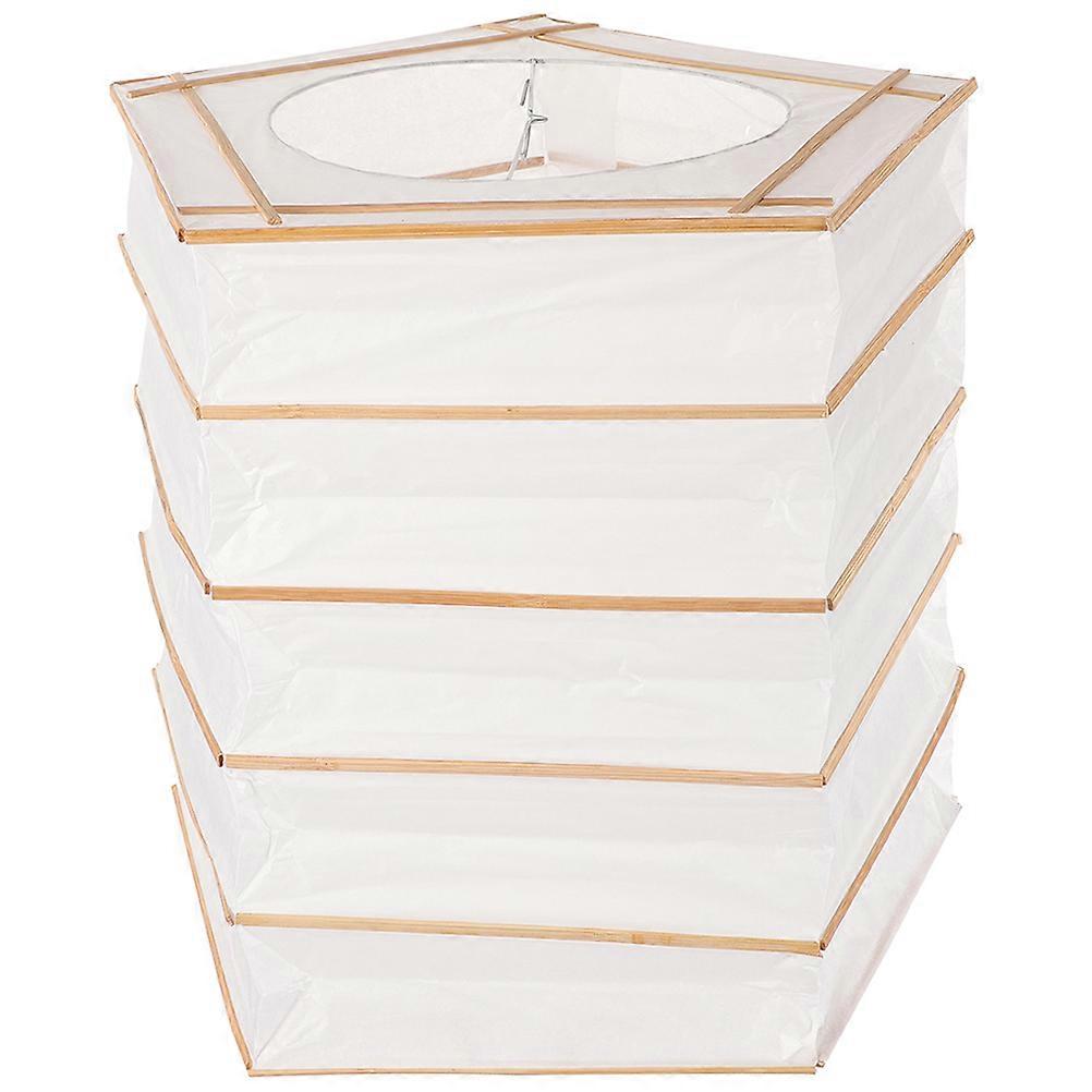 Paper Light Shade Cover Square Farmhouse Paper Lampshade for Family 1Set