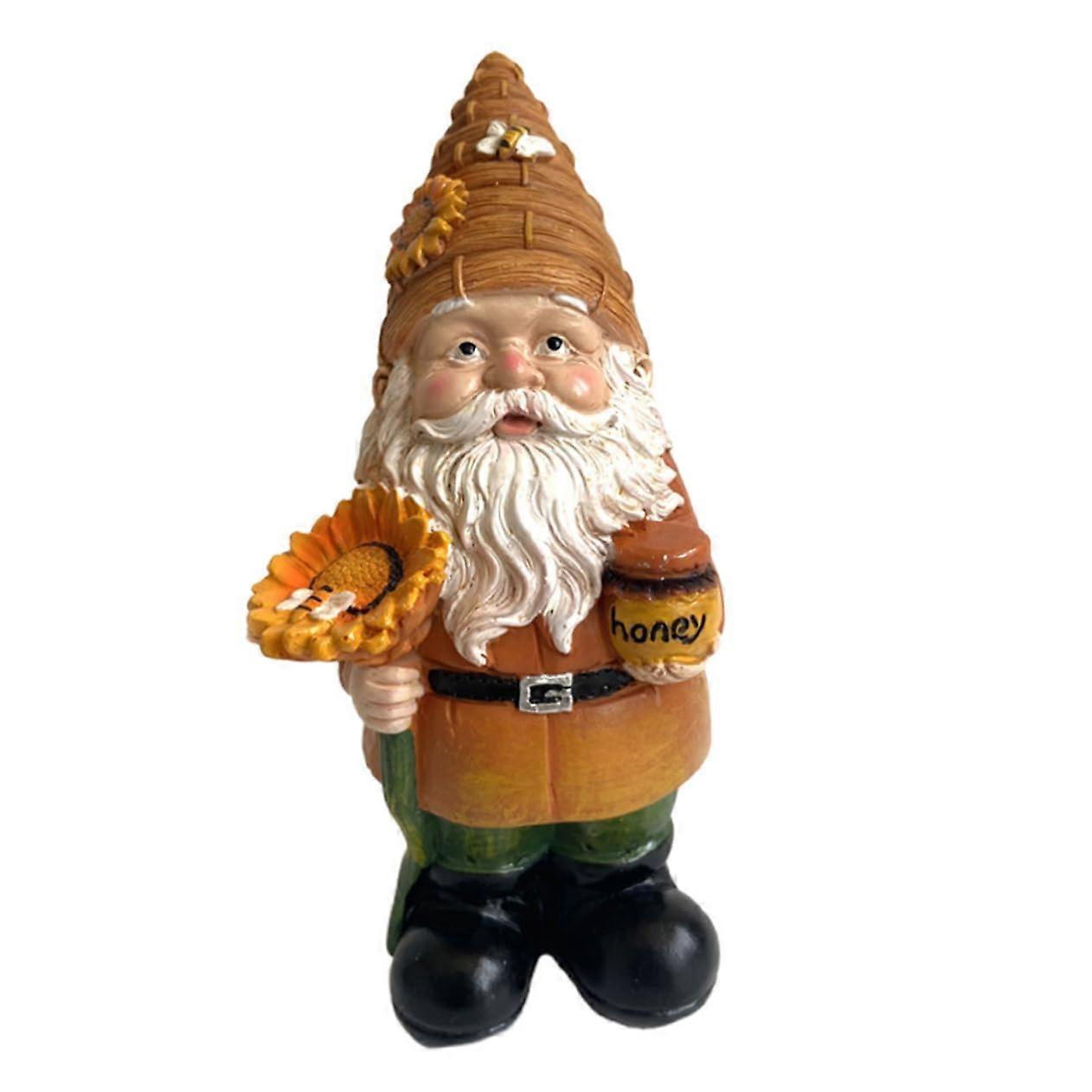 1 x Ornaments for Bee Day, Spring Gnome Figures, Garden Art, Resin