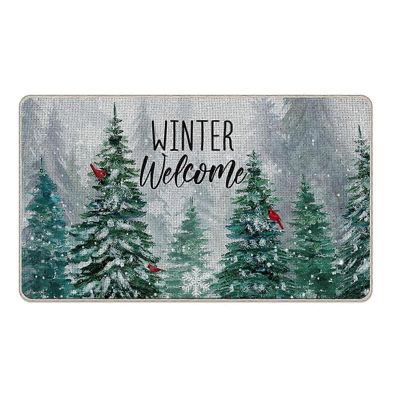 Vinter Velkomst Dørmåtte, 17x29