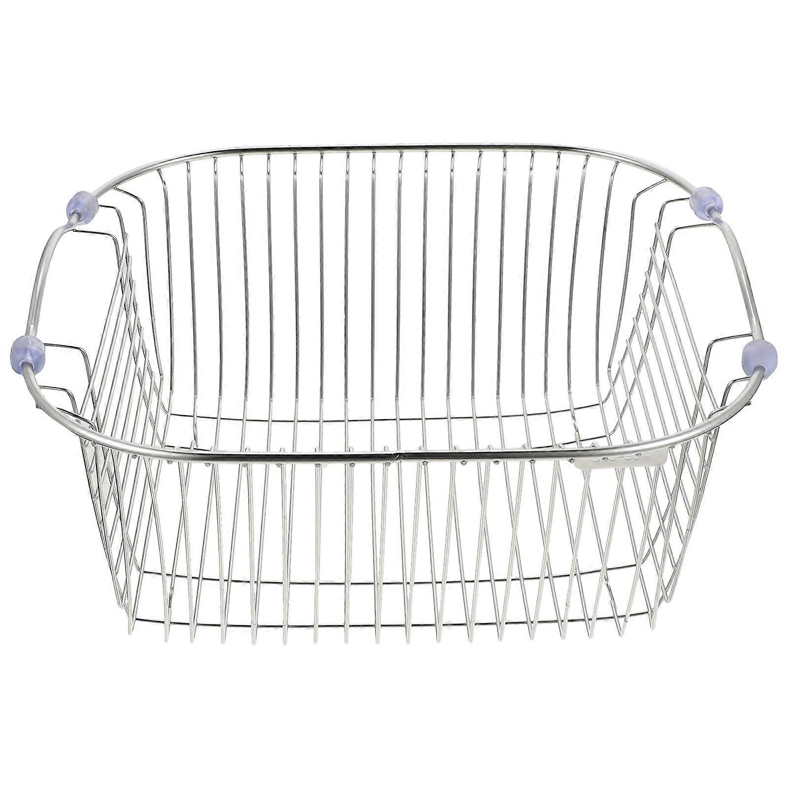 Avløpskurv For Oppvask Rustfritt Stål Vask Avløpsstativ Kjøkkenbruk Sølv 30x28cm Avløpsvann 1Pack