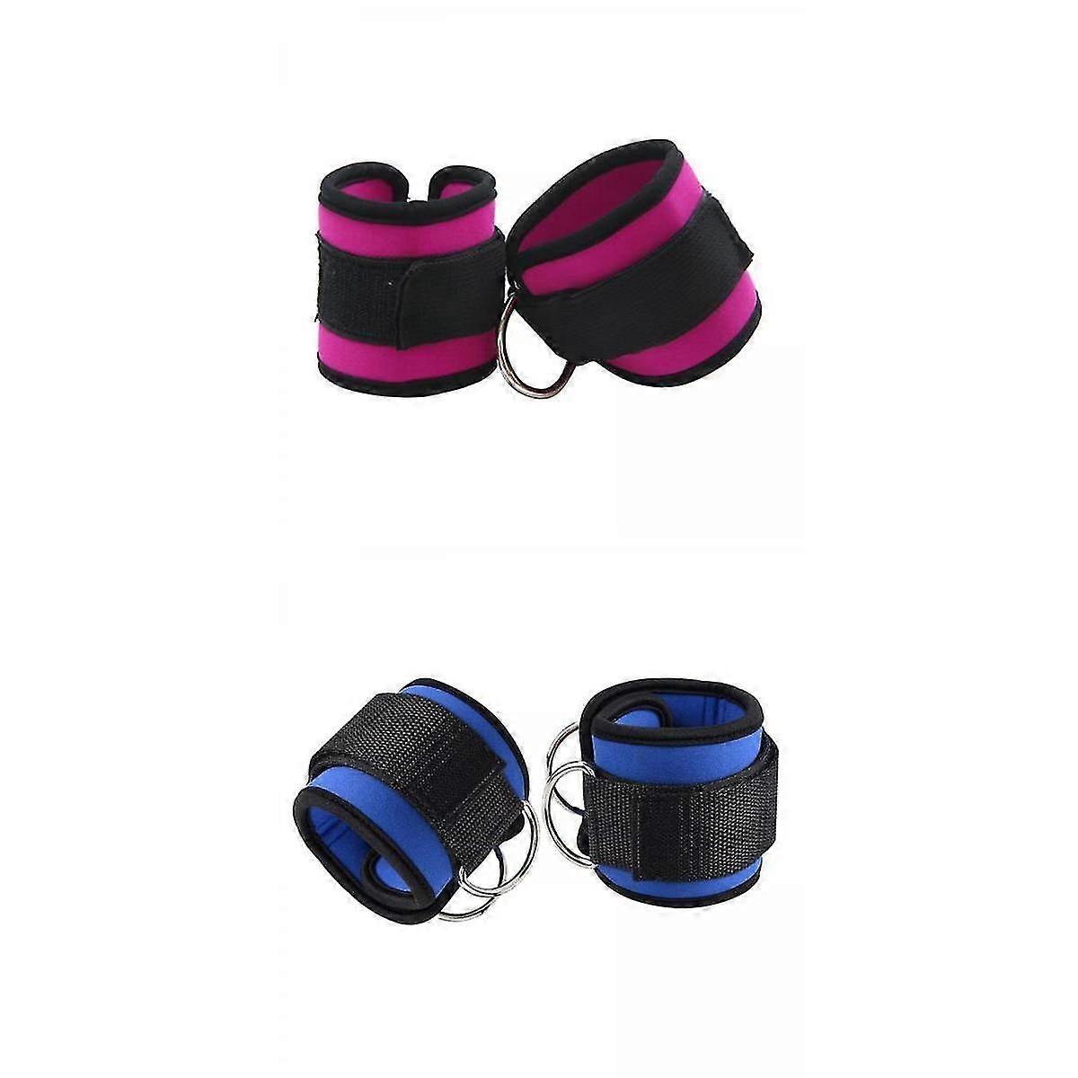 2 Pairs Ankle Strap Bands Exercise Leg Extensions Attachments for Gym