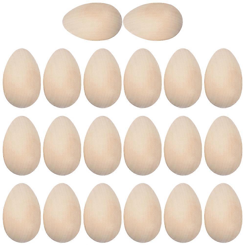 Unfinished Faux Eggs Diy Easter Egg Decoration 55X35Mm For Easter Theme 20Pcs
