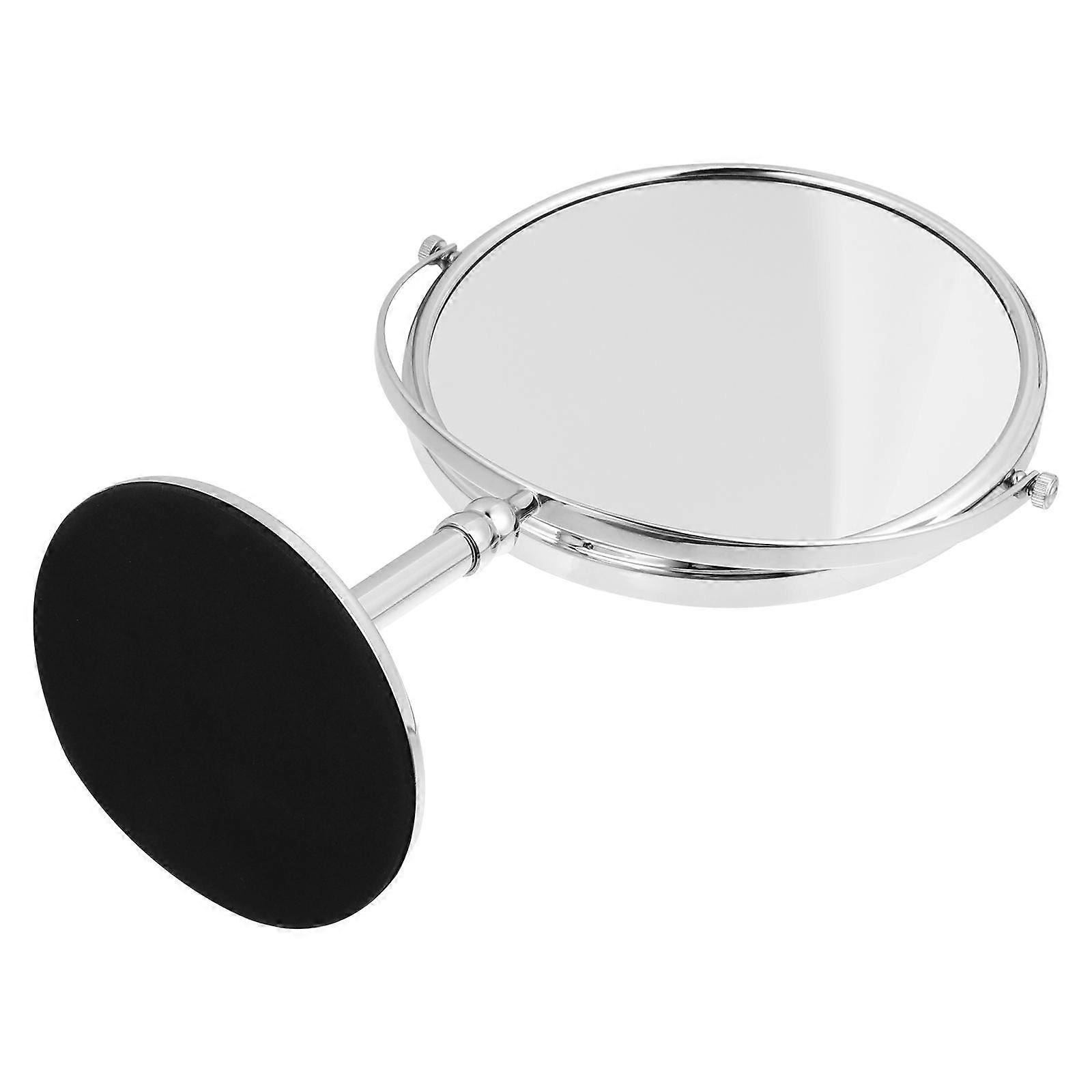Double Sided Makeup Mirror with Magnification and Swivel Base for Precise Grooming and Vanity Use